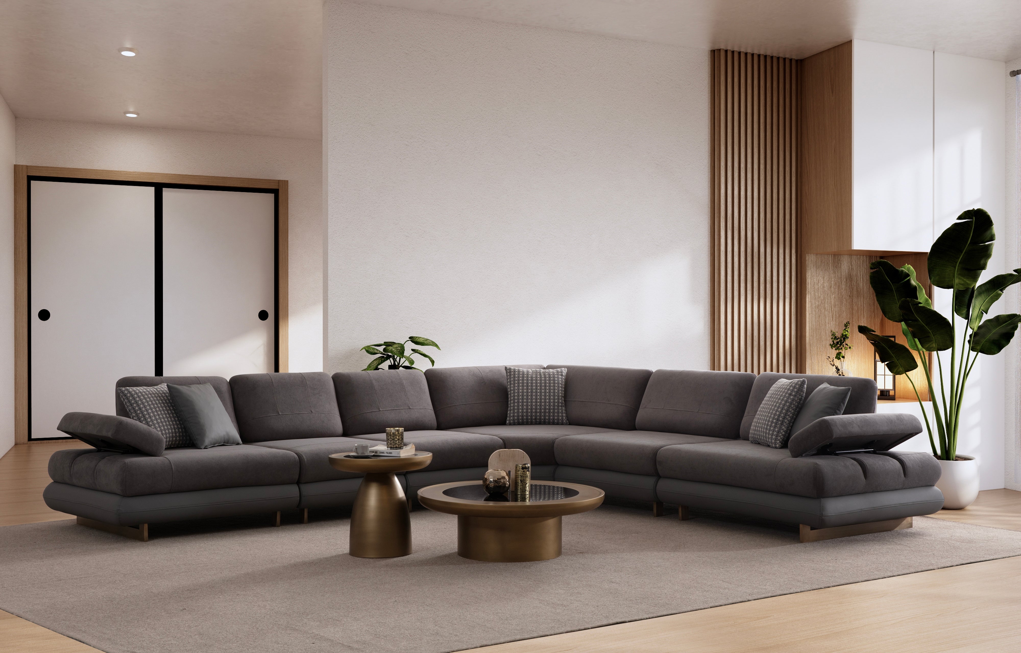 Lunza Corner Sofa (SG) by Netline Interiors