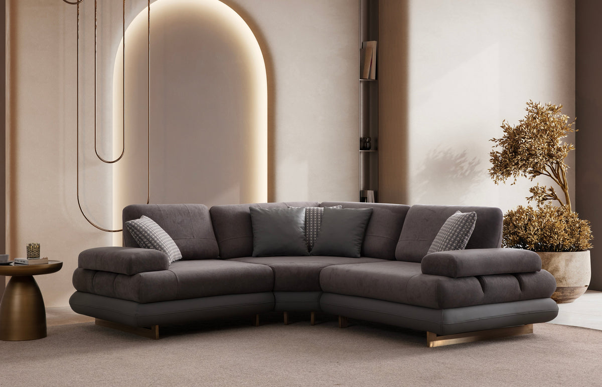 Lunza Corner Sofa (SG) by Netline Interiors