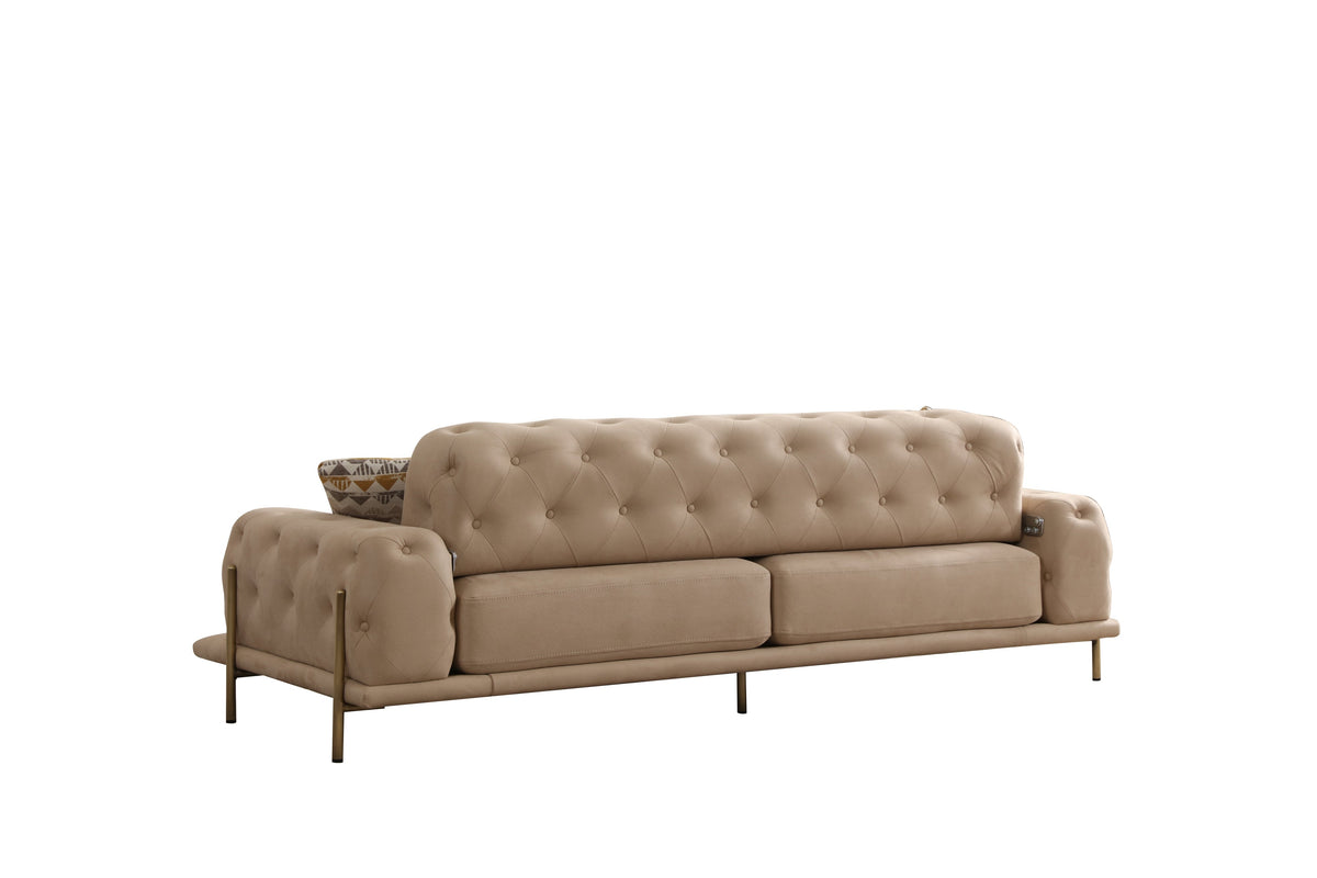Eos Quilted 3-Seater Sofa (SG) by Netline Interiors