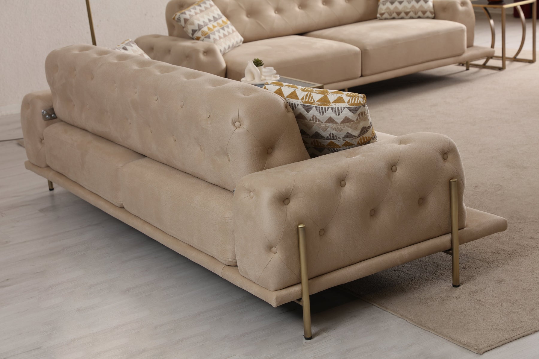 Eos Quilted 3-Seater Sofa (SG) by Netline Interiors