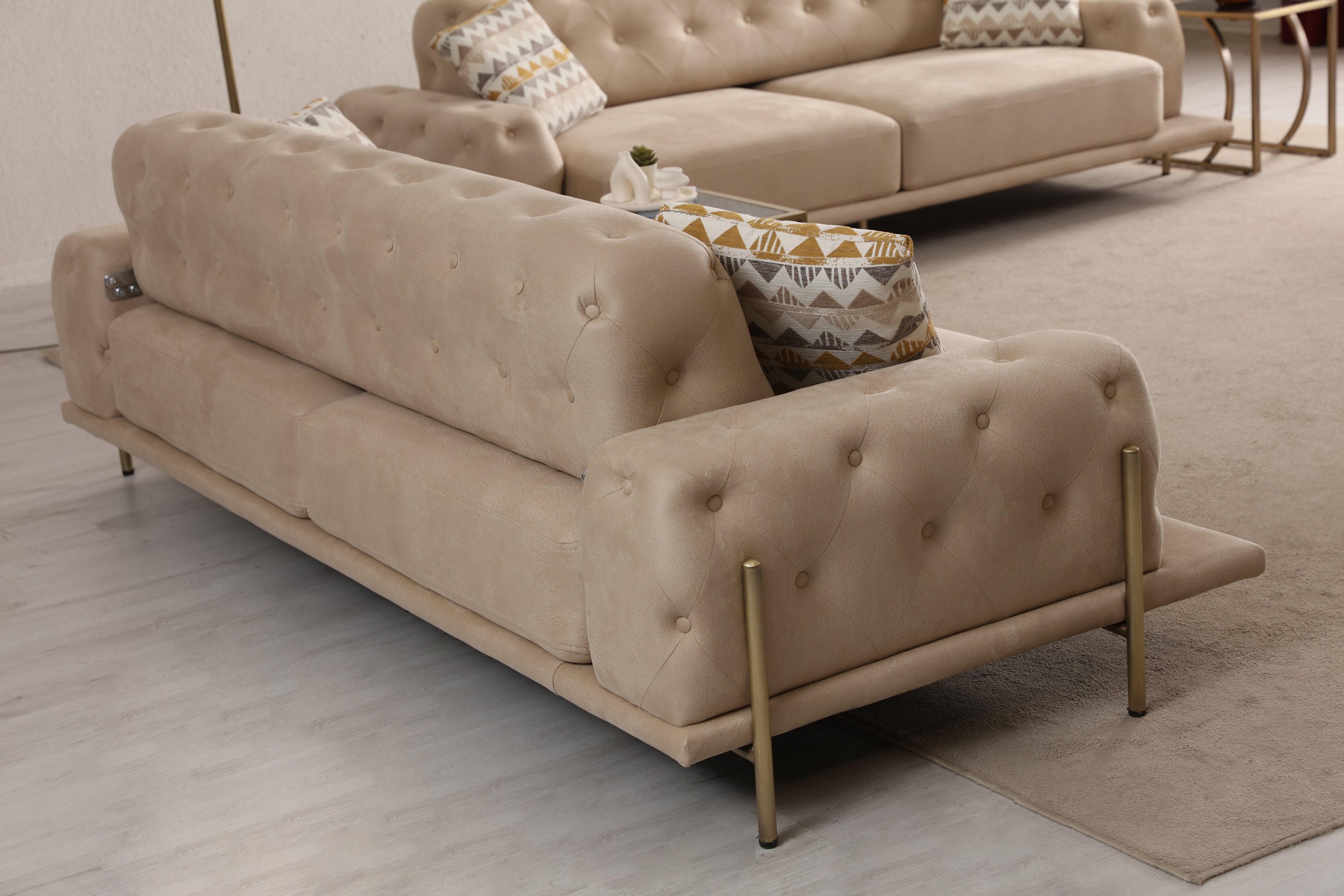 Eos Quilted 3-Seater Sofa (SG) by Netline Interiors