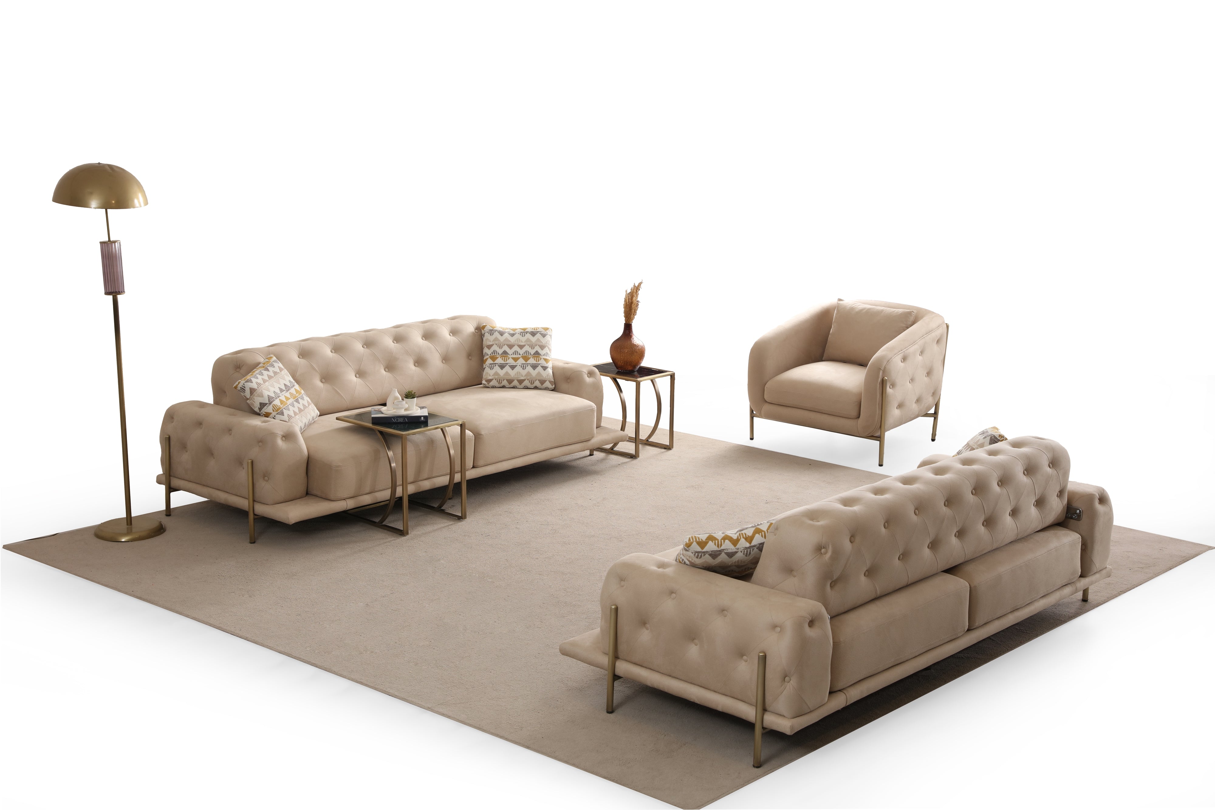 Eos Quilted Sofa Set (SG) by Netline Interiors