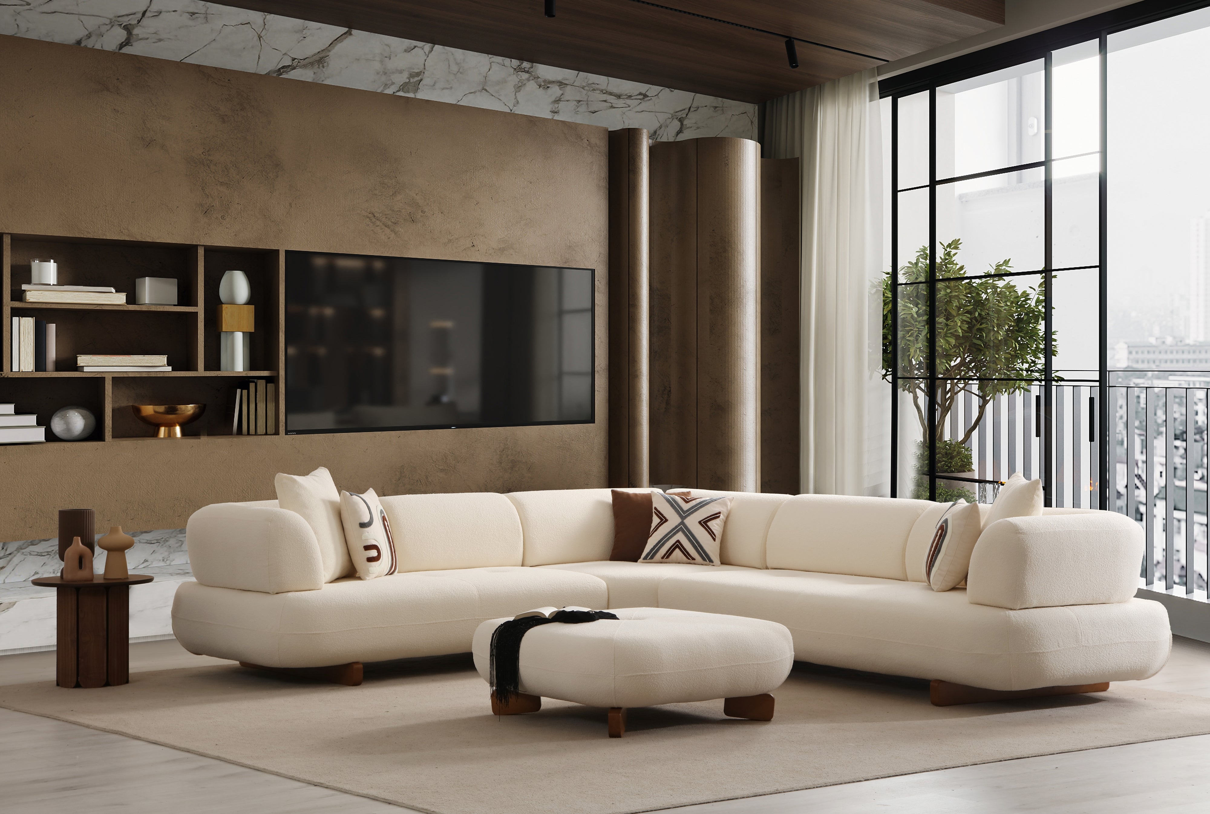 Manetti Premium Modular Corner Sofa Set (SG) by Netline Interiors
