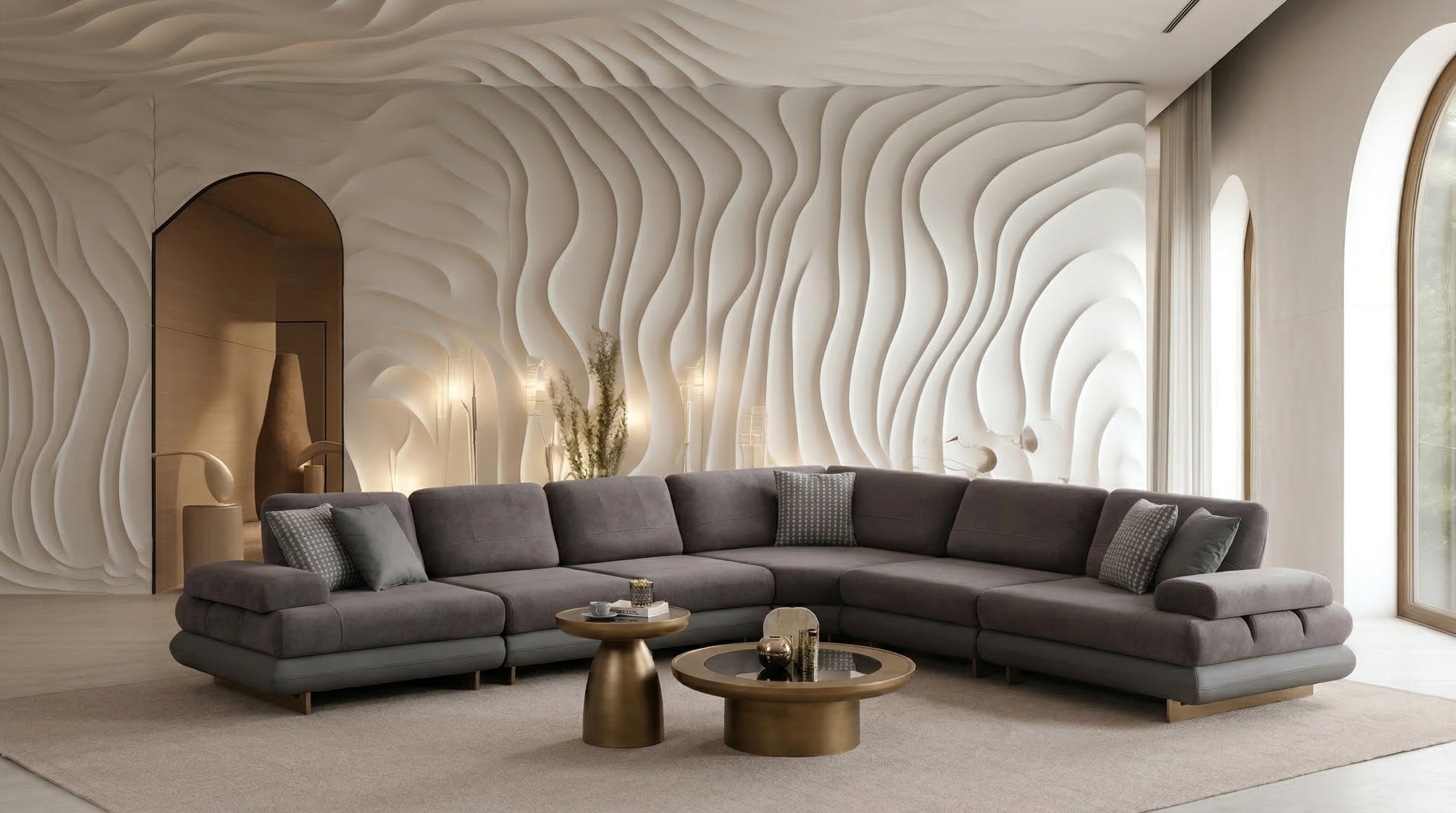 Lunza Corner Sofa (SG) by Netline Interiors