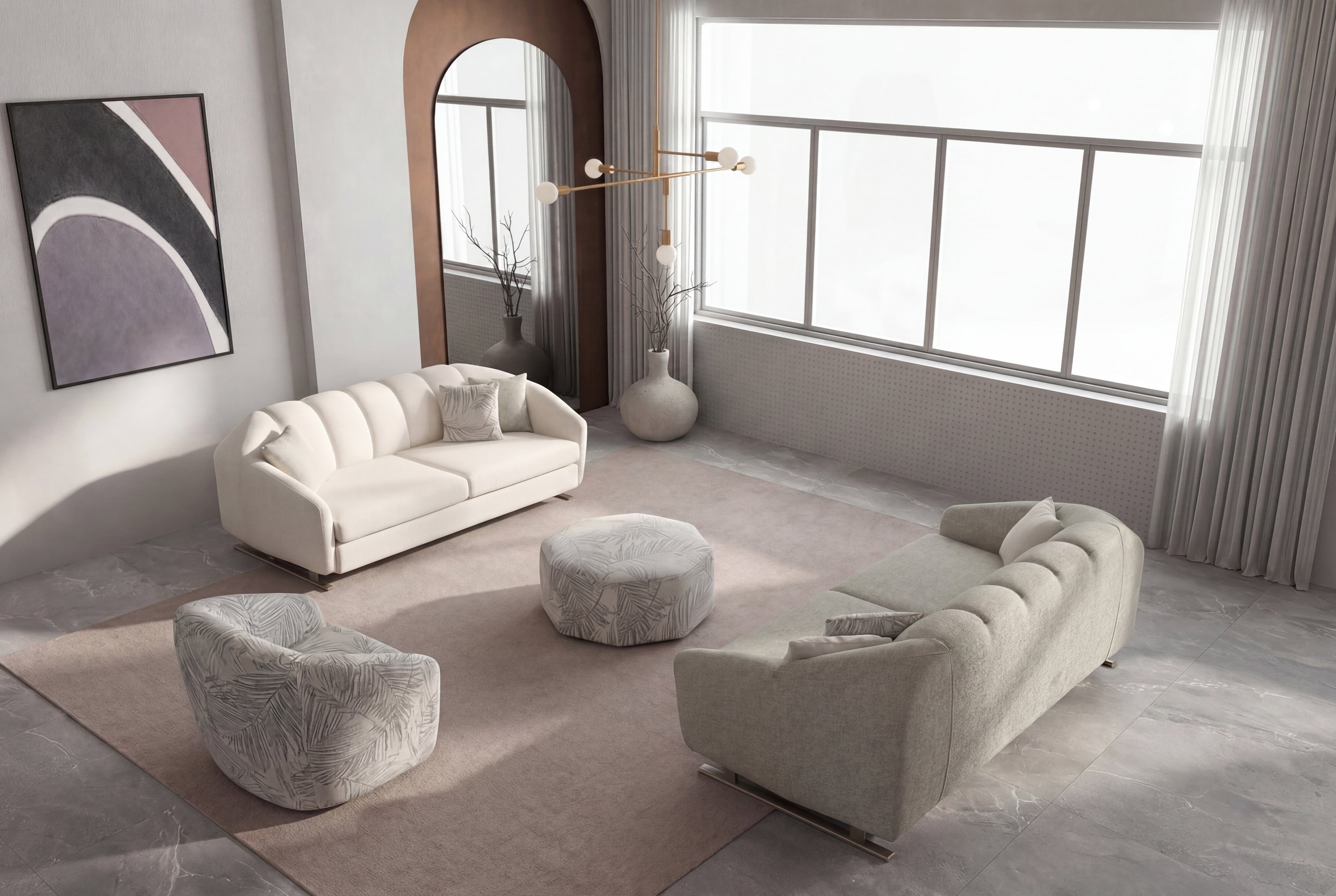 Evoxa Sleeper Sofa Set (SG) by Netline Interiors