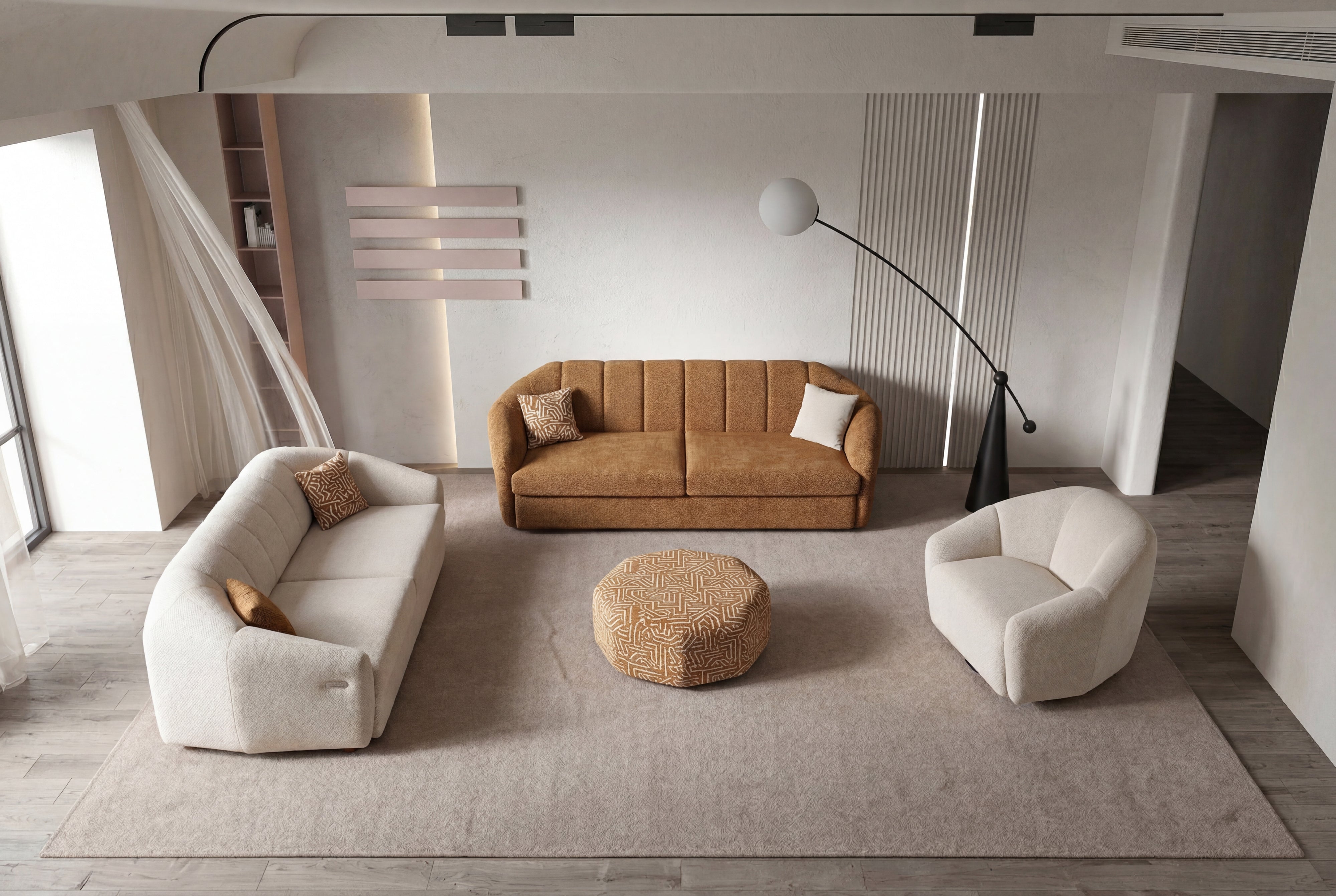 Evoxa Sleeper Sofa Set (SG) by Netline Interiors