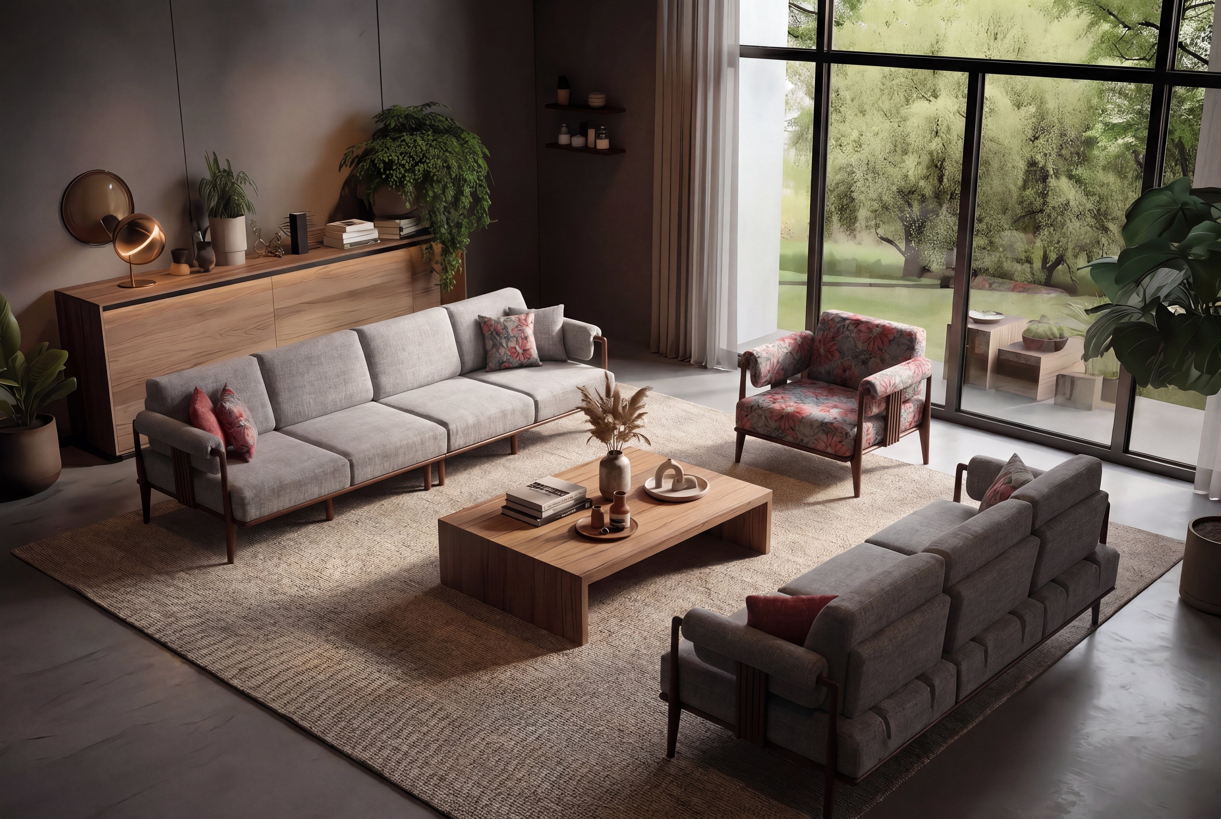 Klismos Sofa Set (SG) by Netline Interiors