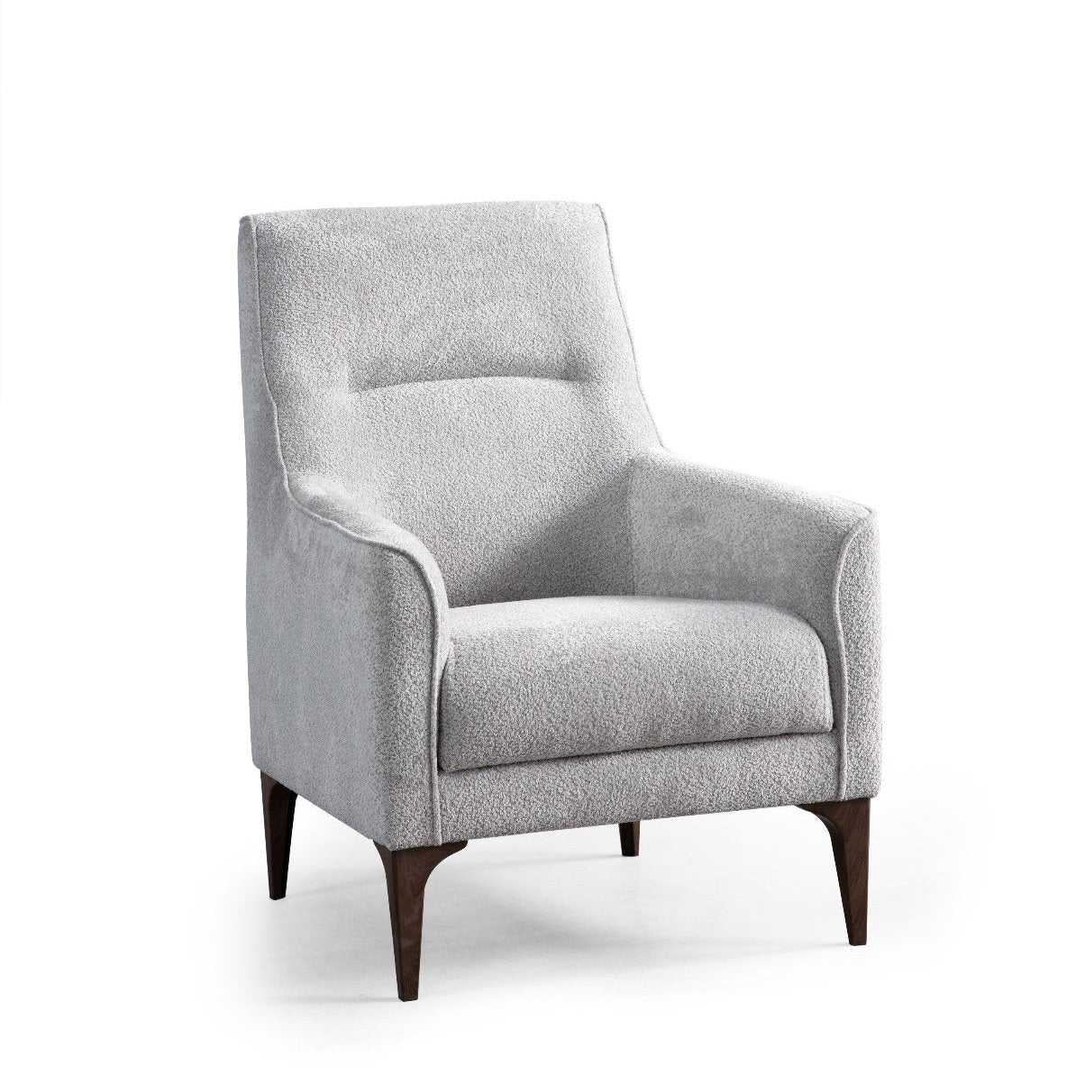 Netline Home Interior Delfi armchair with plush fabric and modern design, perfect for comfortable accent seating in living spaces.