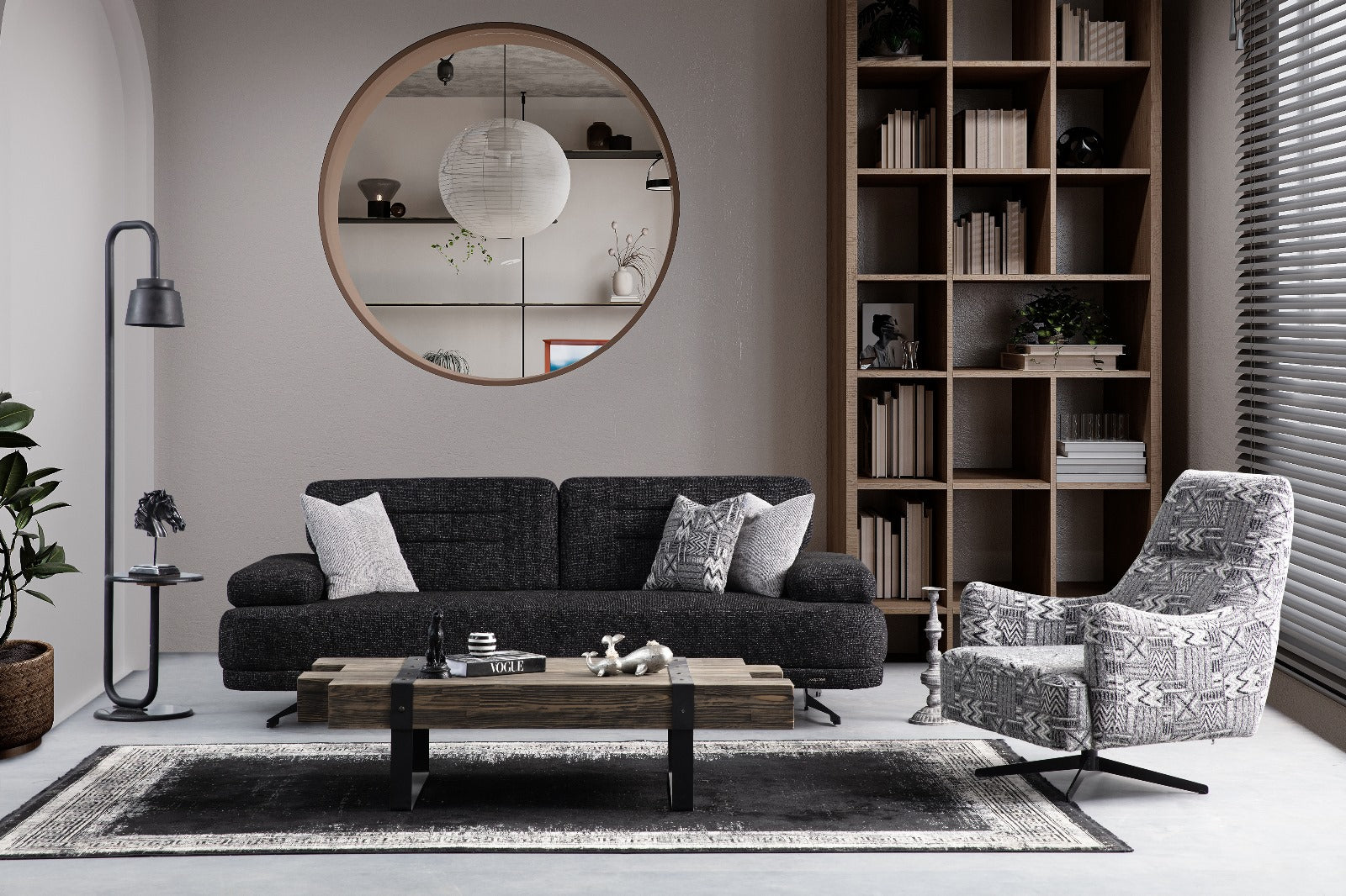 Modern Larus sofa set by Netline Home Interior, featuring plush cushions and stylish design for contemporary living rooms.