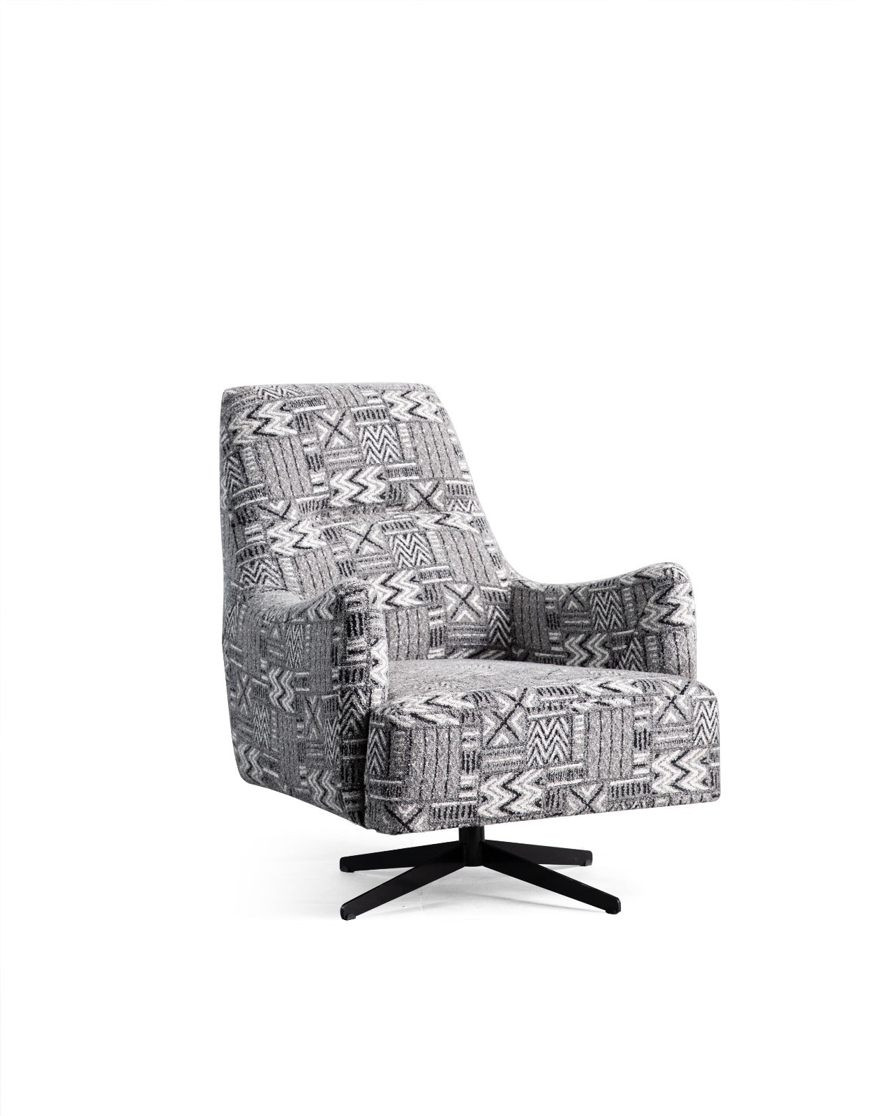 Netline Home Interior Larus armchair with plush fabric upholstery, modern design, and comfortable seating for living room decor.
