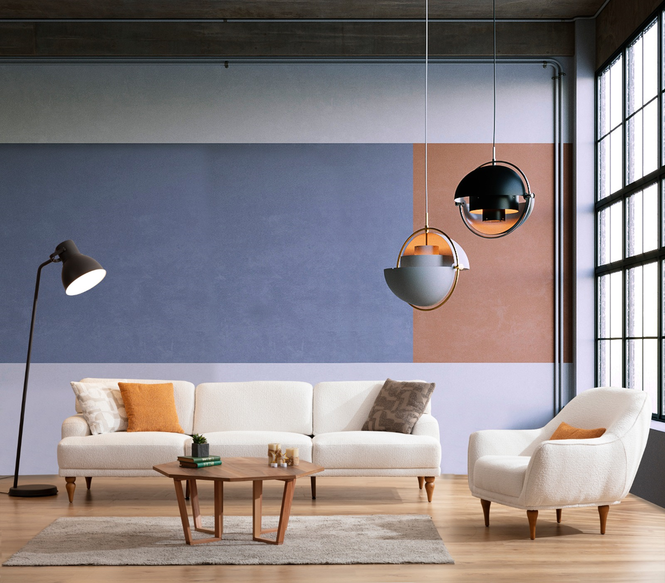 Modern Netline Home Interior Toscano sofa set in a contemporary living room with plush cushions and sleek design.