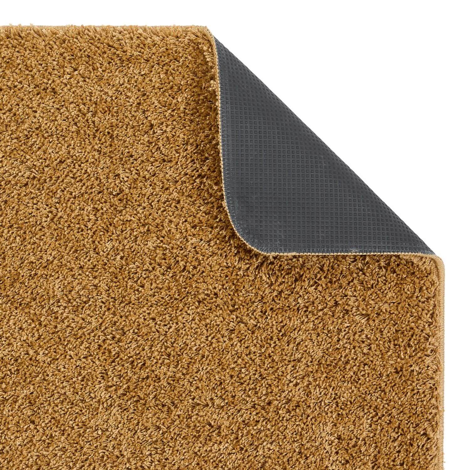 Washable Ochre Shaggy Rug