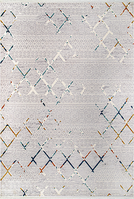 Netline Home Rugs Depot Grey Modern Zenta ZN006 Area Rug – Acrylic and Polyester, Non‑Shed, Easy‑Clean, Durable | Bedroom, Study, Kids Room, Entryway