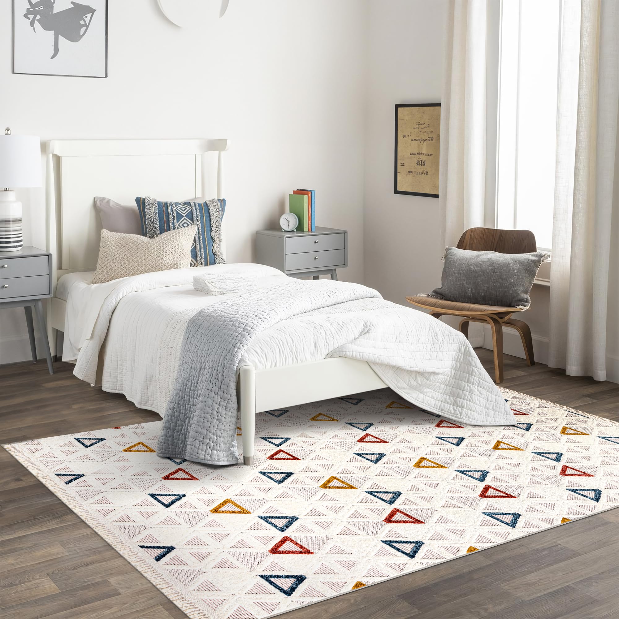 Netline Home RUGS DEPOT Area Rug for Living Room, Bedroom & Hallway – Soft & Durable Low Pile Area Rugs – Bohemian, Aztec & Boho Style – Pet & Kid-Friendly, Ideal for High-Traffic Areas (Copy)