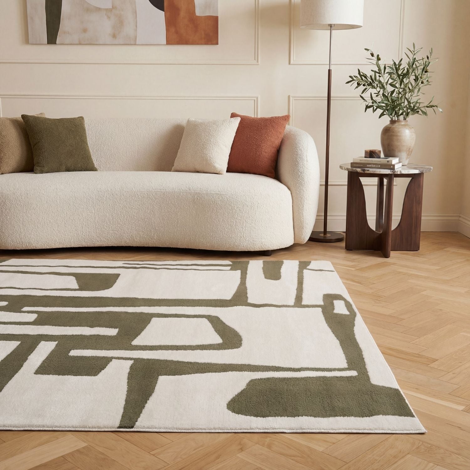 Loft Abstract Green Rug