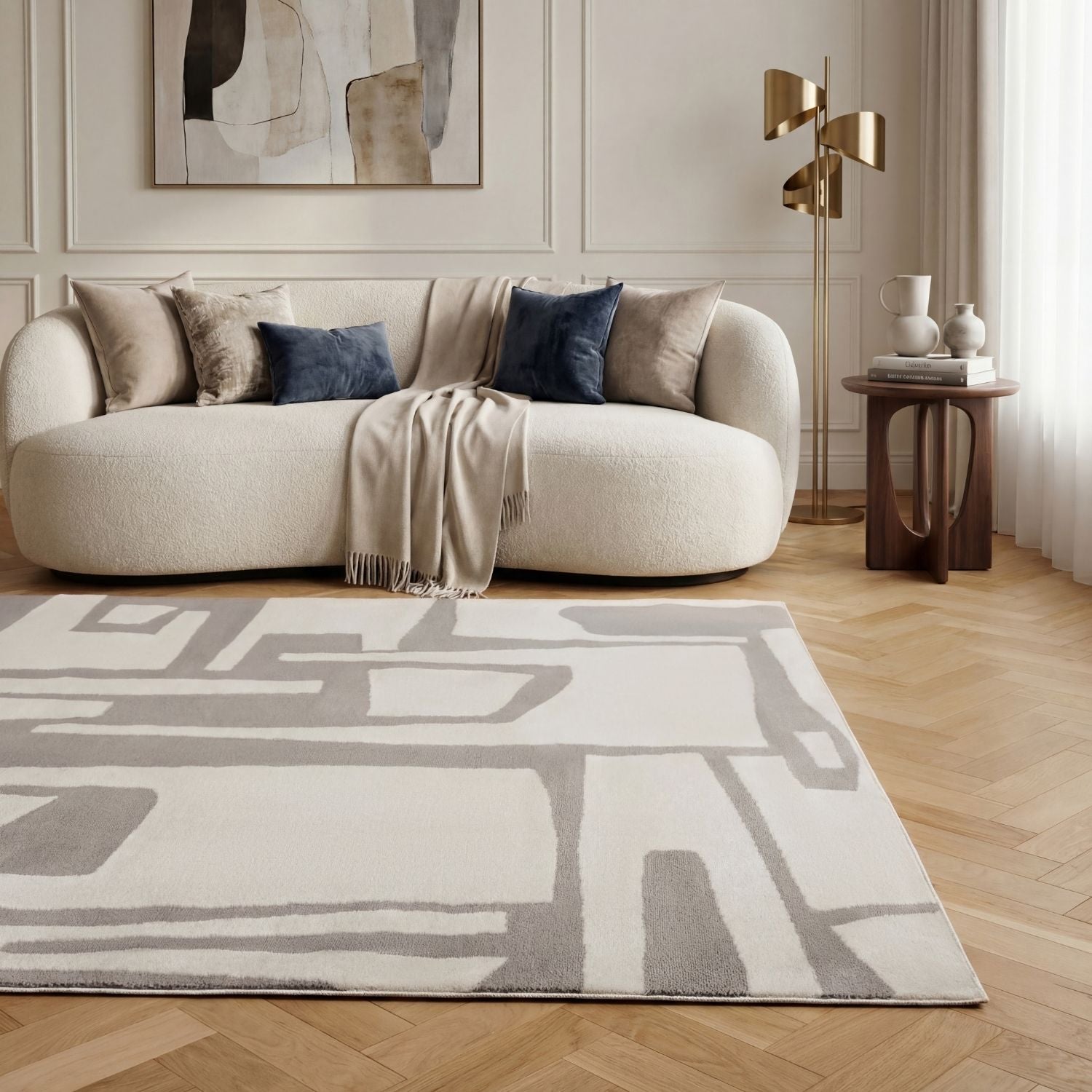 Loft Abstract Grey Rug