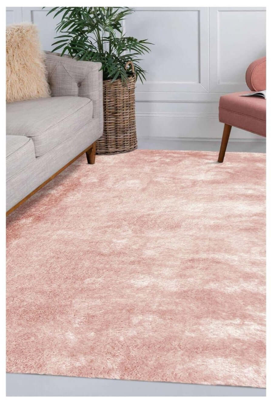 Shimmer Pink Supersoft Shaggy Rug | ODS33