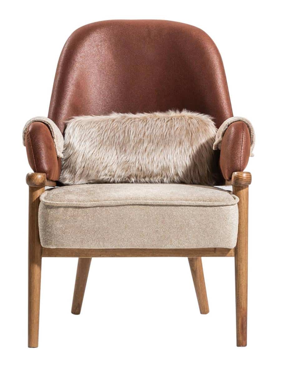 Netline Home Interior Bugatti armchair with plush upholstery and modern design, ideal for comfortable accent seating in living spaces.