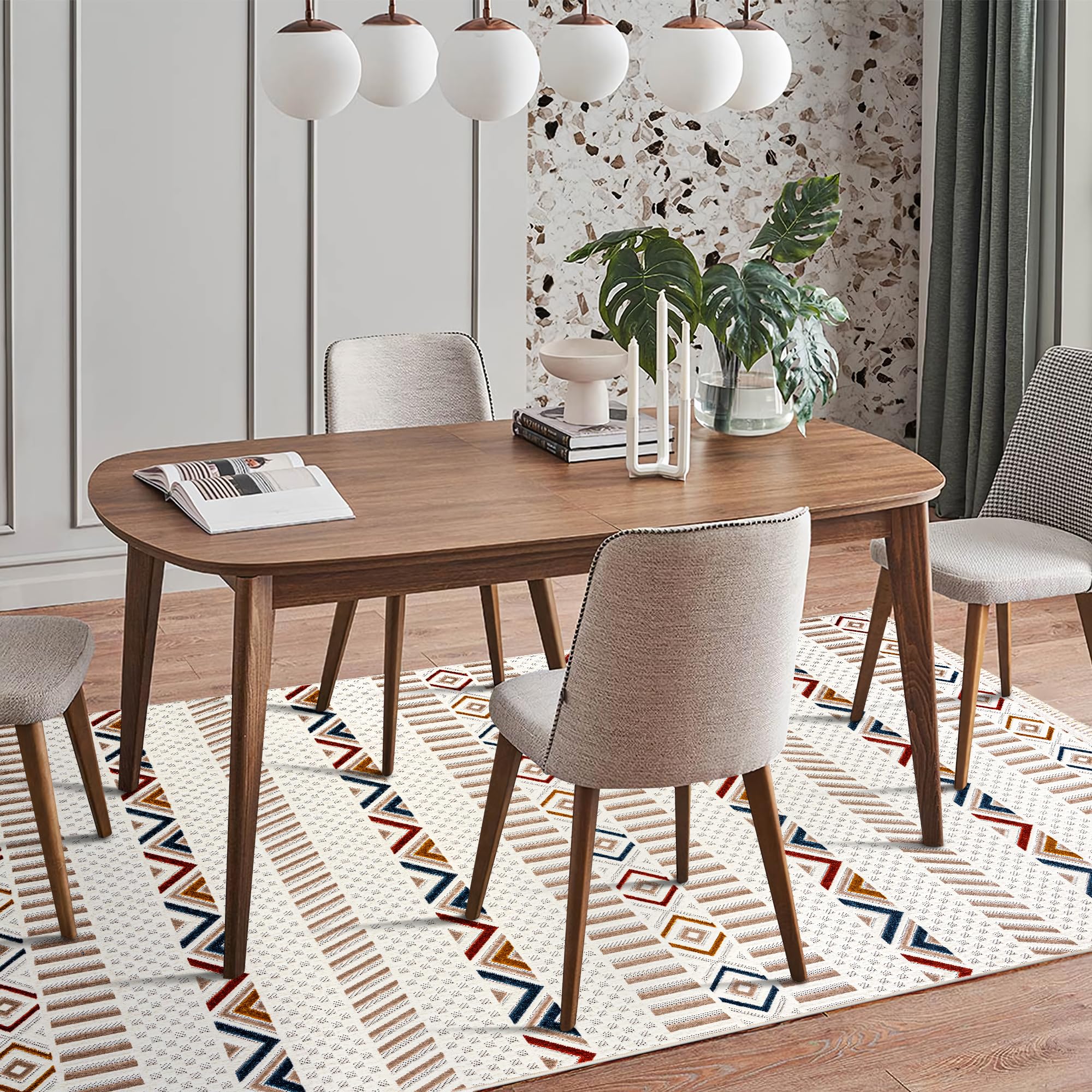 Netline Home RUGS DEPOT Area Rug for Living Room, Bedroom & Hallway – Soft & Durable Low Pile Area Rugs – Bohemian, Aztec & Boho Style – Pet & Kid-Friendly, Ideal for High-Traffic Areas (Copy)