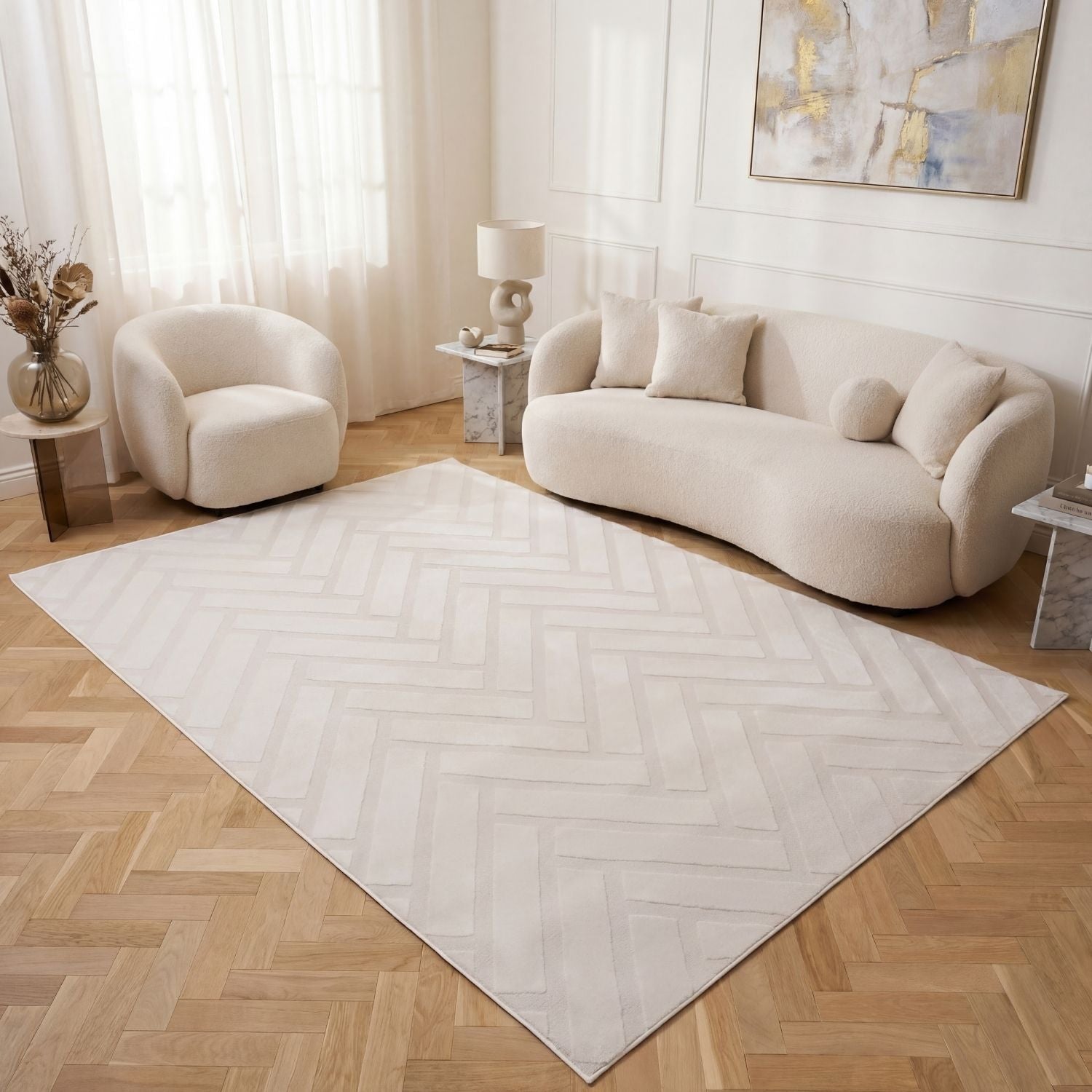Loft Chevron Cream Rug