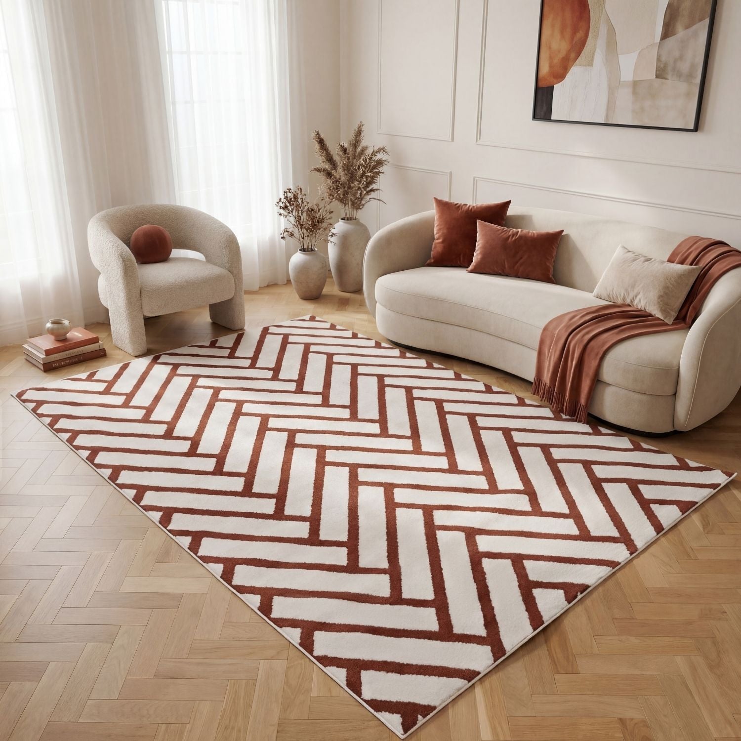Loft Chevron Terra Rug