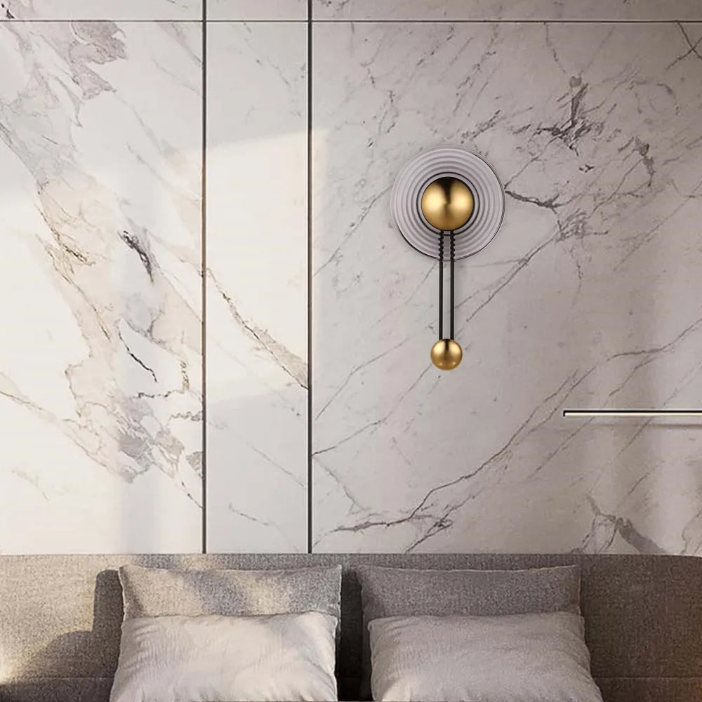 Netline Home Interior Cosmic Ripple wall light showcasing a vibrant, ripple-patterned ambient wall lighting fixture.