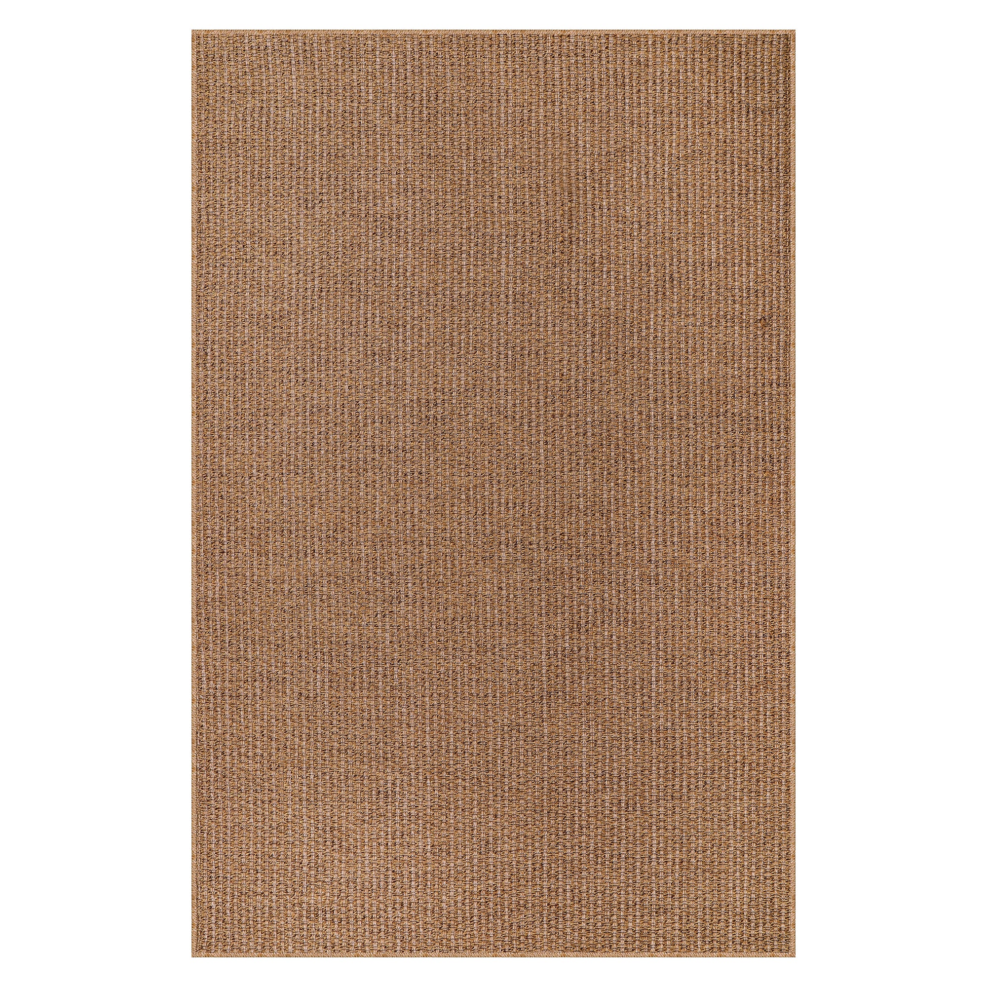 Netline Home Basket Weave Jute-Effect Rug – Outdoor & Indoor Durable Carpet, Non-Slip Backing, Weatherproof, Washable Woven Texture