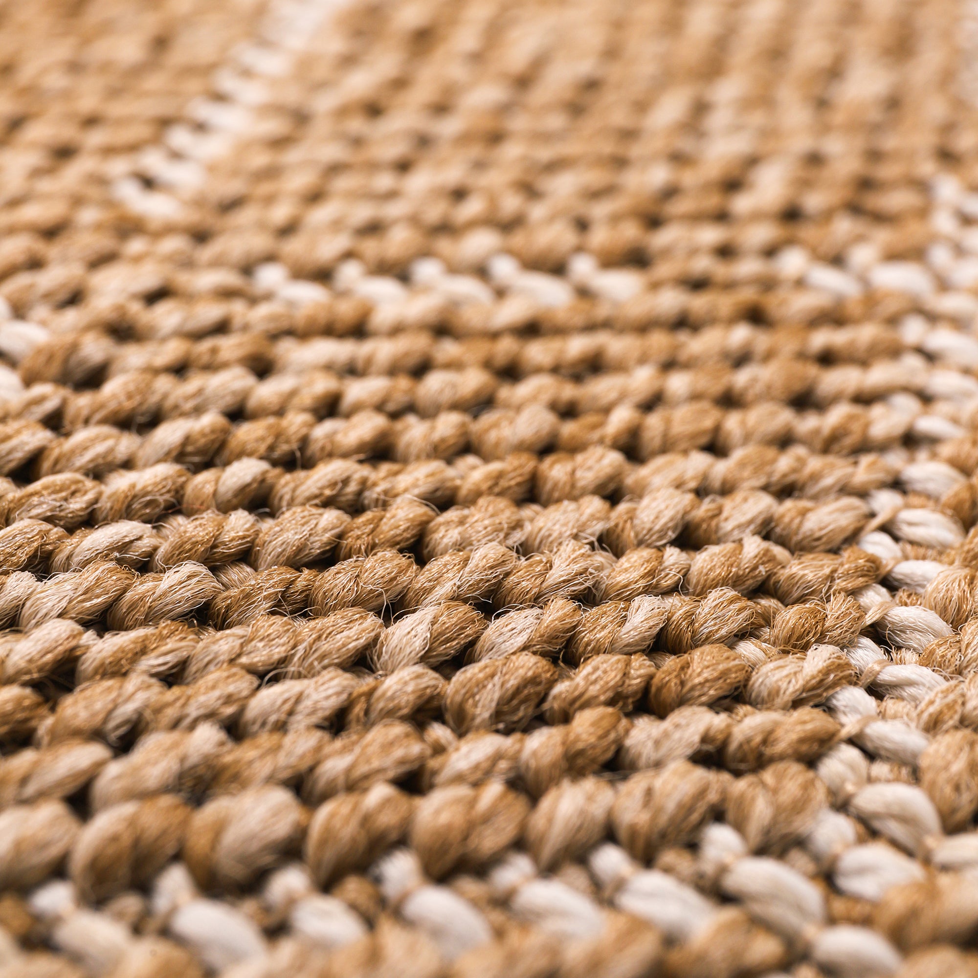 Netline Home White Diamond Jute-Effect Rug – Natural Indoor Outdoor Rug with Cream Trellis Pattern, Washable, Non-Slip, Low-Pile