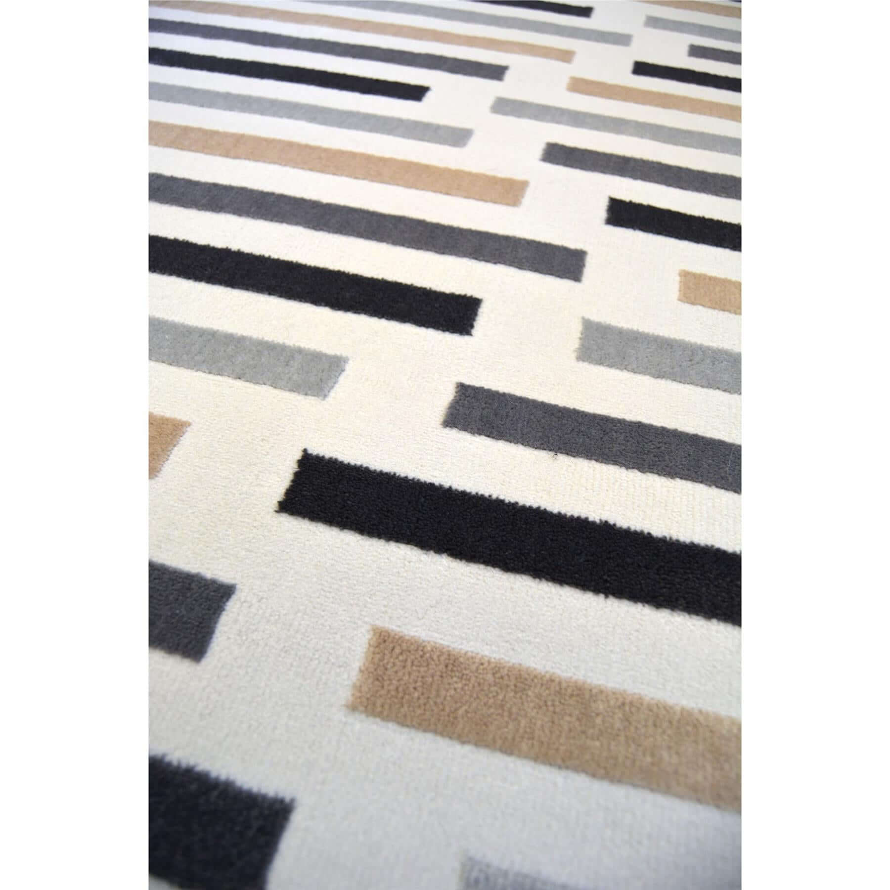 Abstract Multicolour Stripe Rug | R469A