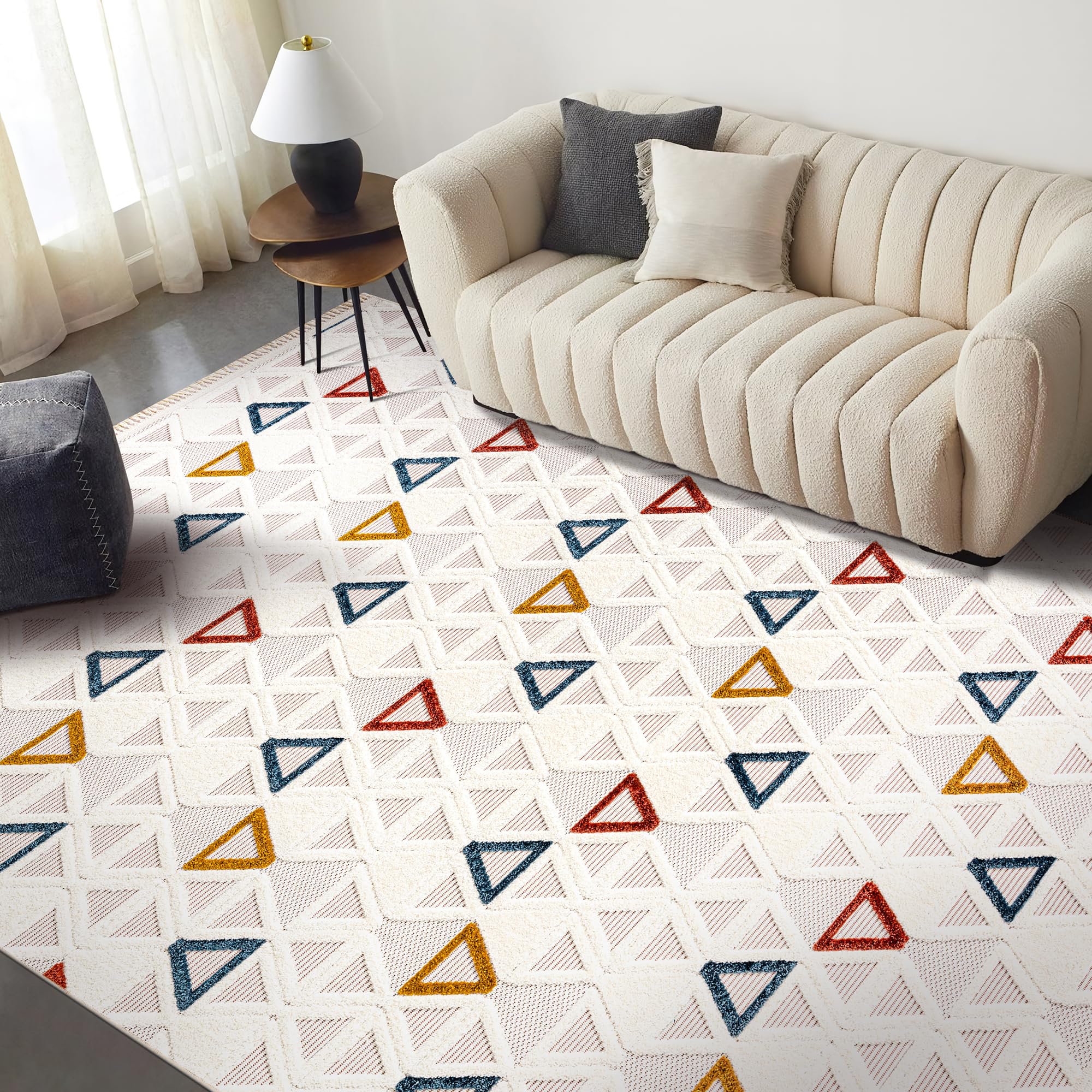 Netline Home RUGS DEPOT Area Rug for Living Room, Bedroom & Hallway – Soft & Durable Low Pile Area Rugs – Bohemian, Aztec & Boho Style – Pet & Kid-Friendly, Ideal for High-Traffic Areas (Copy)