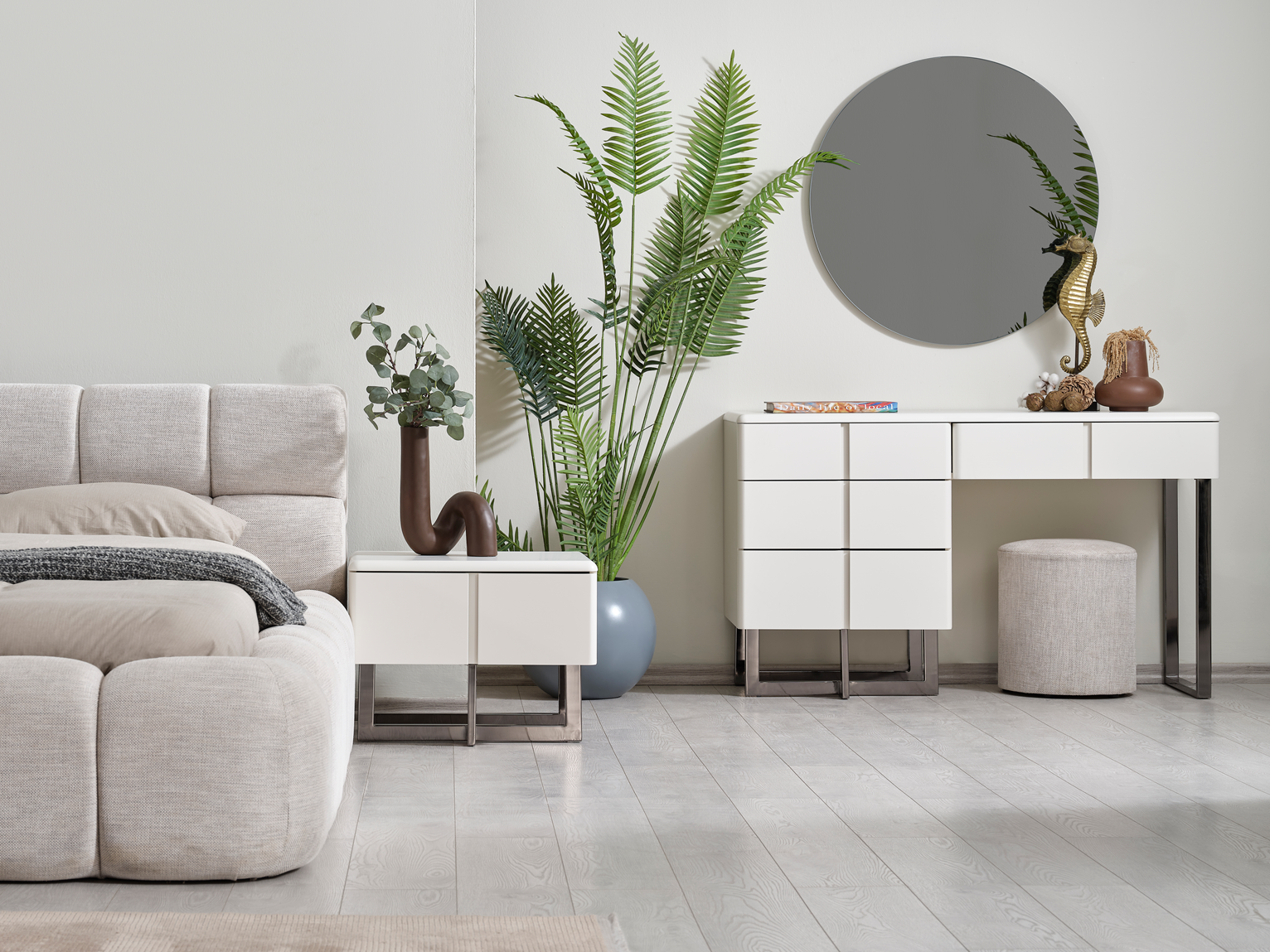 Dallas Premium Bedroom Set Sofa by Netline Home Interior, showcasing a stylish, comfortable sofa with elegant design and plush upholstery.