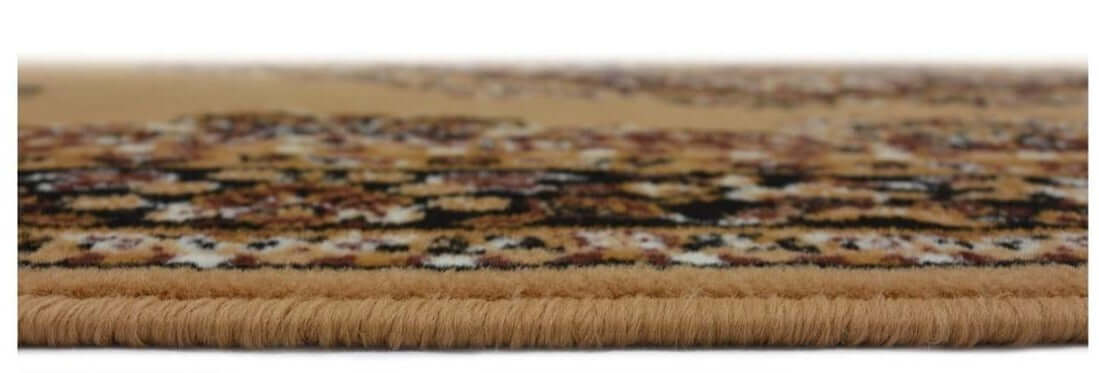 Traditional brown rug by The Rugs with intricate patterns, showcasing a soft, woven textile for elegant home decor.