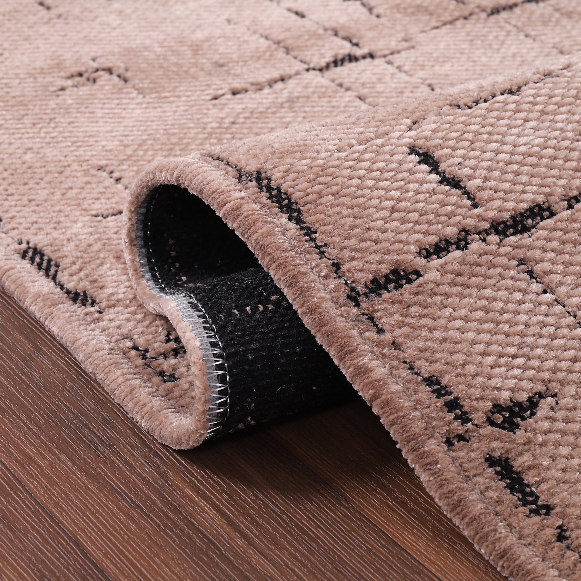 Netline Home Machine Washable Rug NT201 – BROWN Soft Chenille