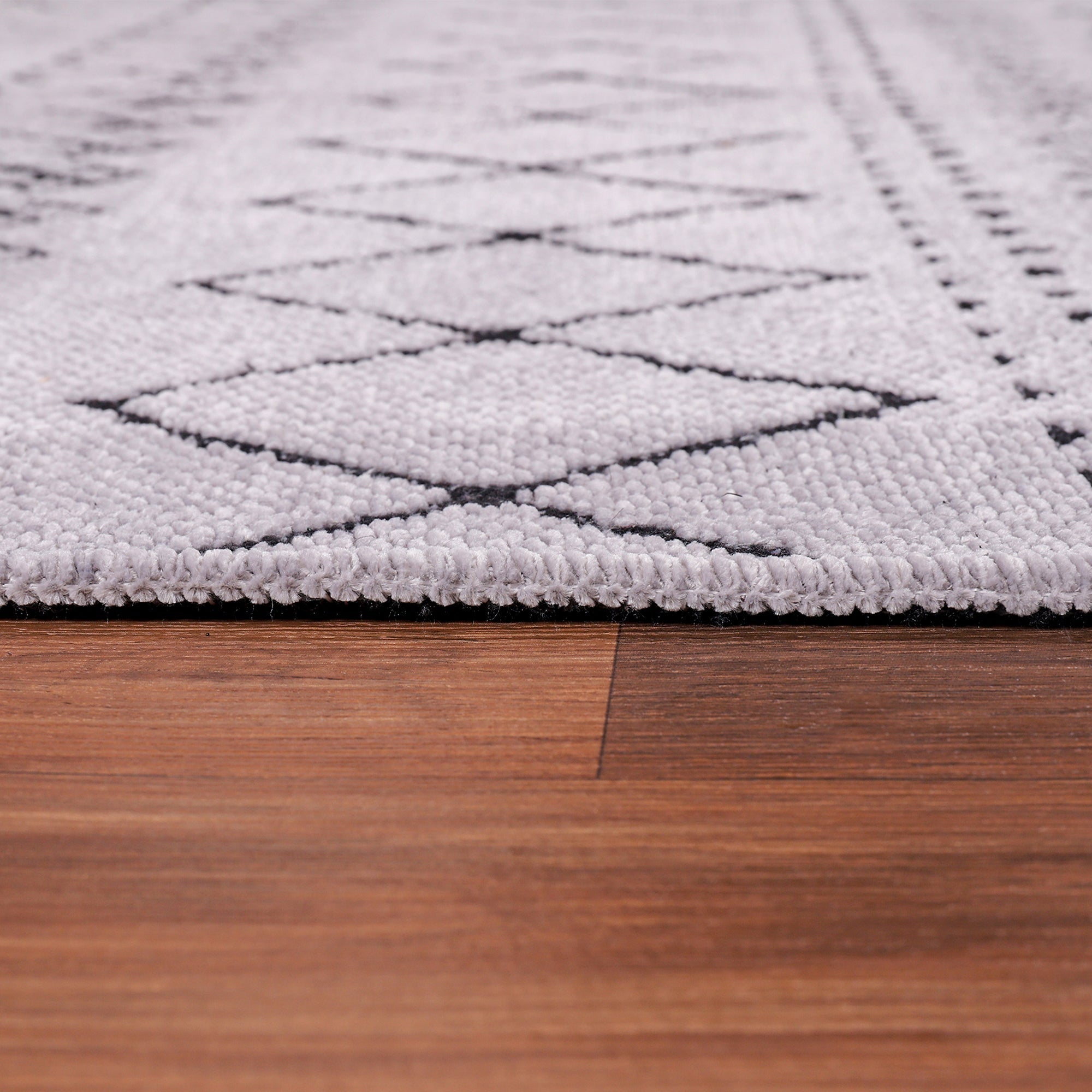 Netline Home Machine Washable Rug RW1801 – GRAY Soft Chenille