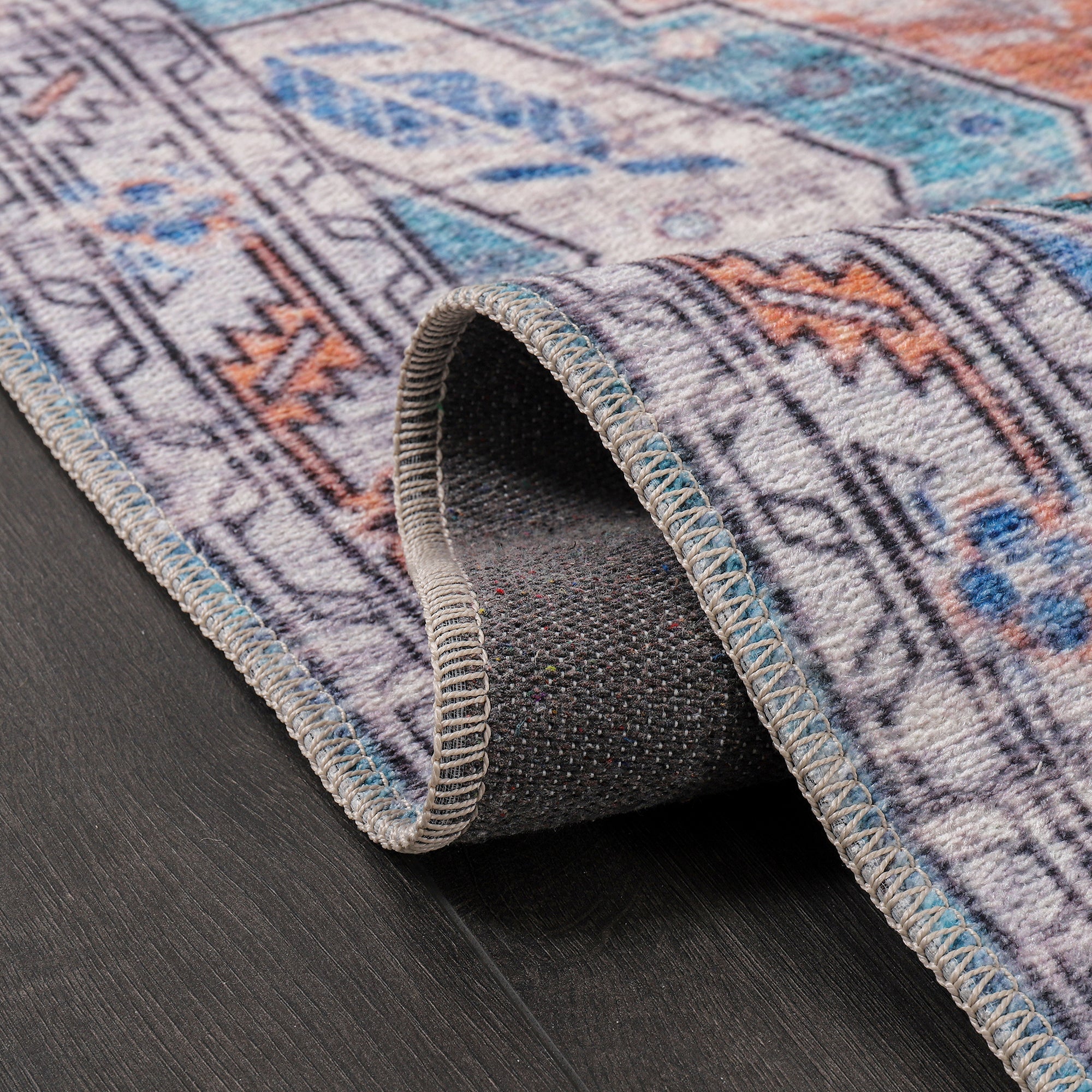 Netline Home Rugs Depot Ð Kilim Red Medallion Washable Rug Ð Design NL1015