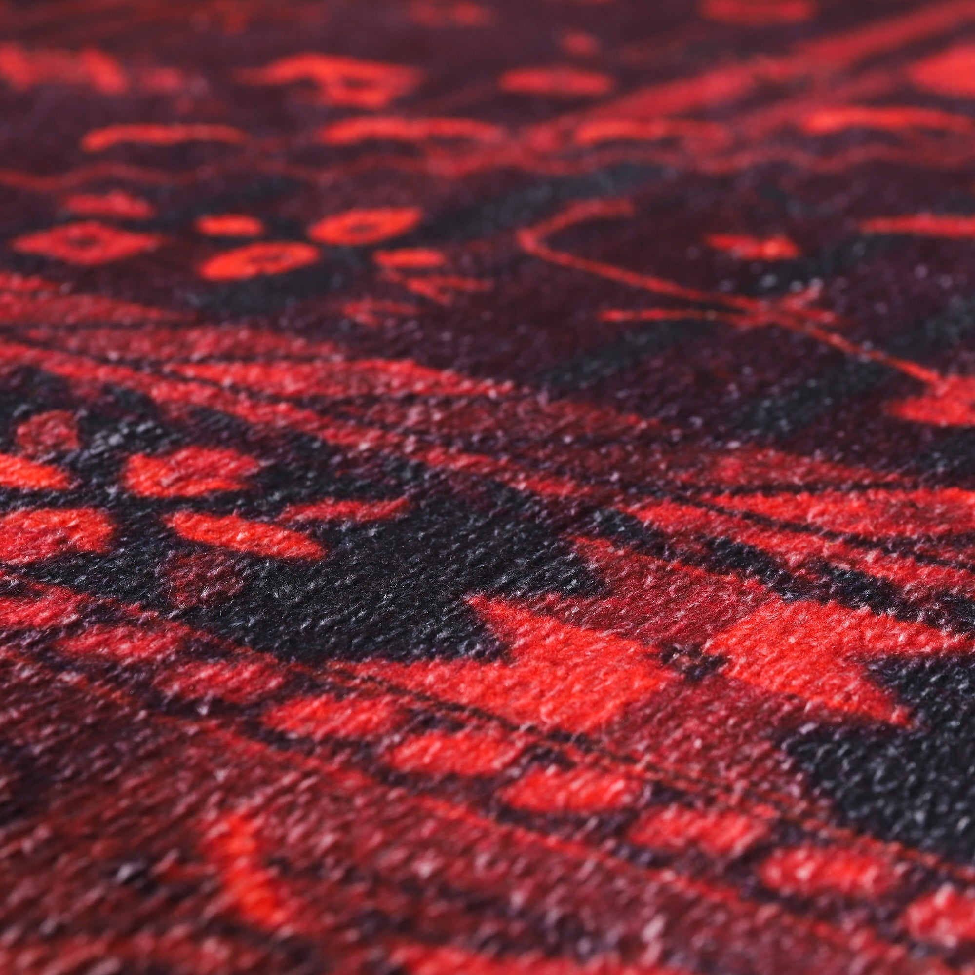 Netline Home Rugs Depot RW1009 – Machine Washable Red Tribal Medallion Rug | Oriental Geometric Carpet for Living Room, Bedroom & Office