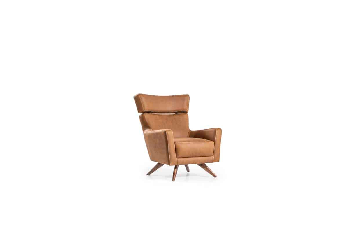 Brown Falcon Armchair by Netline Home Interior, a comfortable accent armchair with plush upholstery and stylish design.