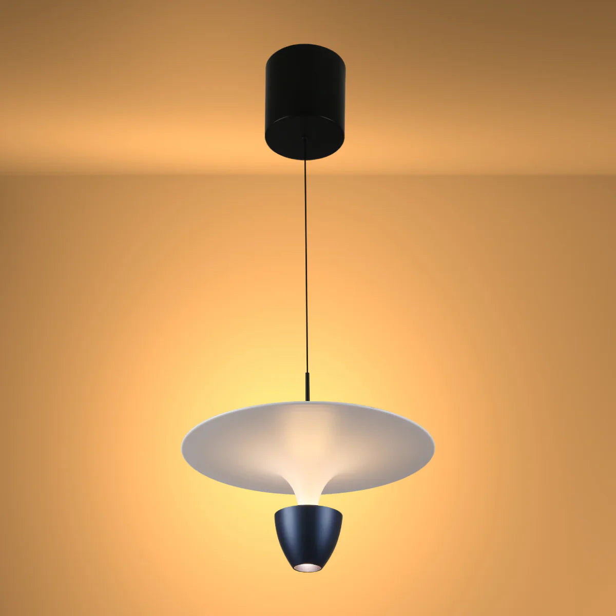 Brown Fountain LED Pendant Light by Netline Home Interior, 8W, with color-changing feature, stylish statement lighting fixture.