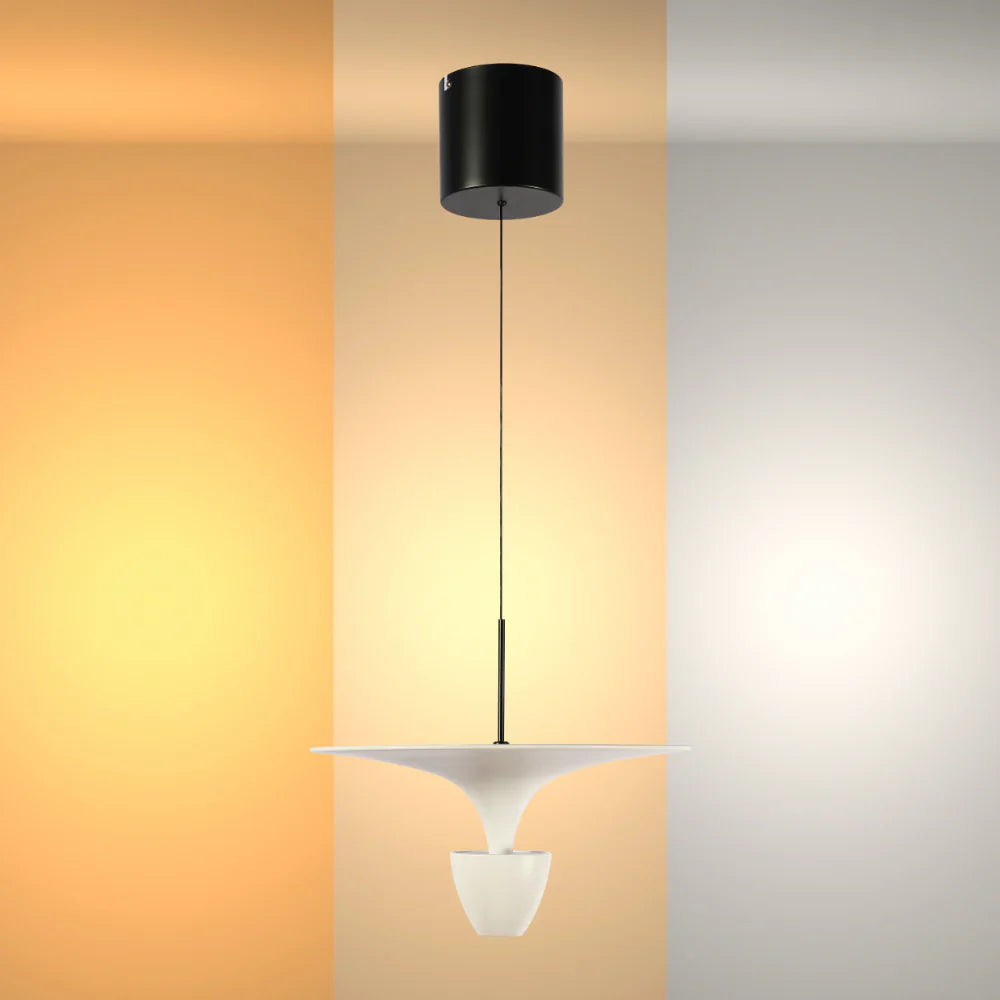 Brown Fountain LED pendant light by Netline Home Interior, 8W, with adjustable CCT, modern statement lighting for interior spaces.