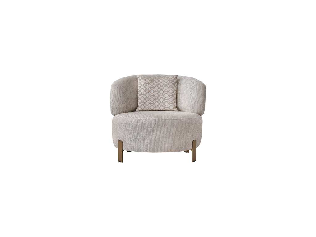 Netline Home Interior Hermes armchair with plush cushioning, stylish design, and modern accent seating for living room decor.