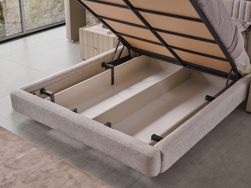 Hermes bedroom set by Netline Home Interior featuring a modern bed frame, matching nightstands, and stylish bedroom decor.