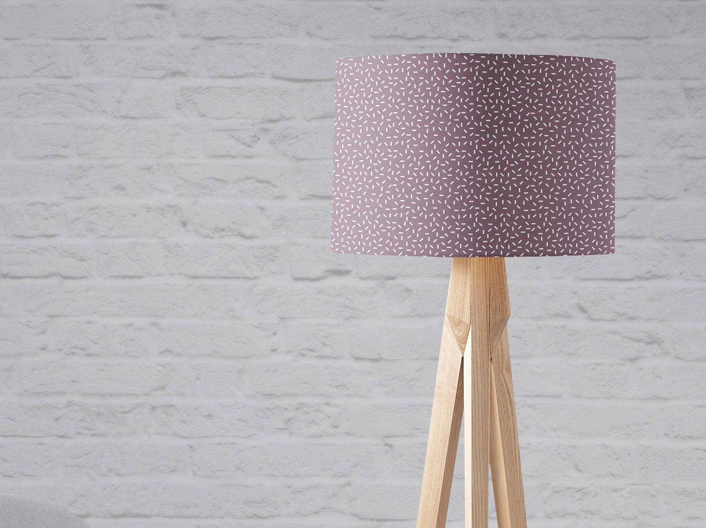 Purple Lampshade with a Modern Line Design – Ceiling & Table Compatible