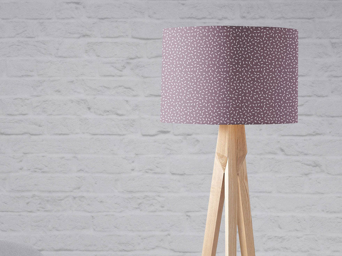 Purple Lampshade with a Modern Line Design – Ceiling & Table Compatible