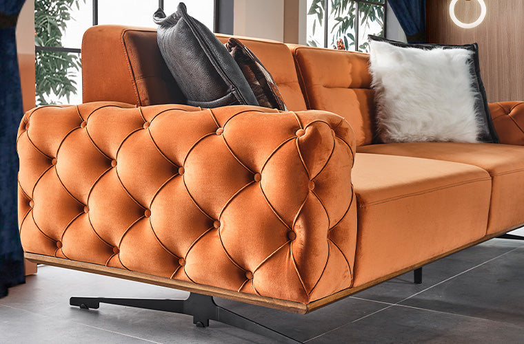 Netline Home Interior Conrad sofa set in modern living room, featuring plush cushions and sleek design for comfortable seating.