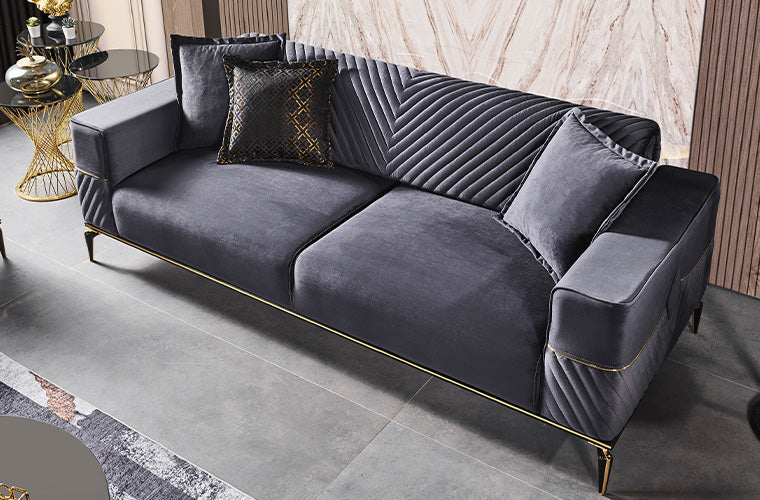 Kenzo 3 Seater Sofa by Netline Home Interior featuring plush cushions and sleek modern design in a contemporary living room setting.