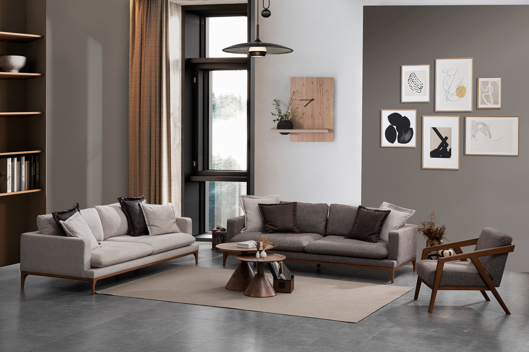 Modern Vera sofa set by Netline Home Interior featuring plush cushions and sleek design for stylish living room comfort.