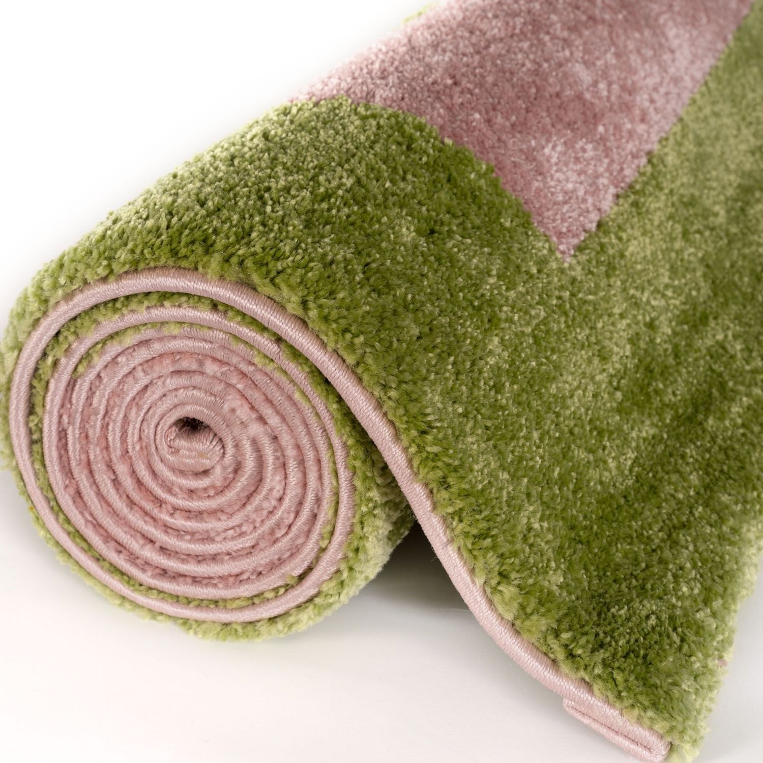 Joli Geometric Green & Pink Rug