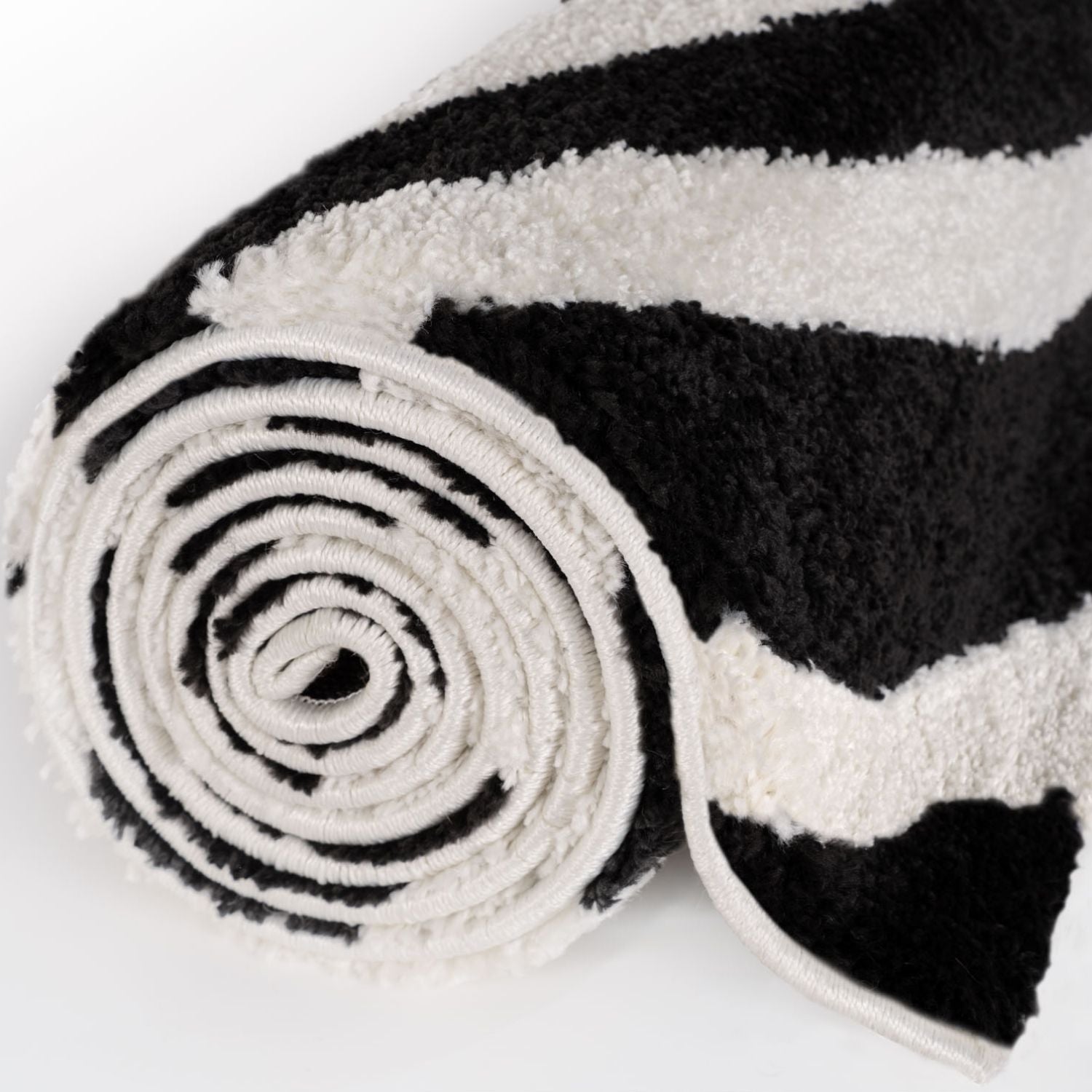 Joli Striped Black & White Rug