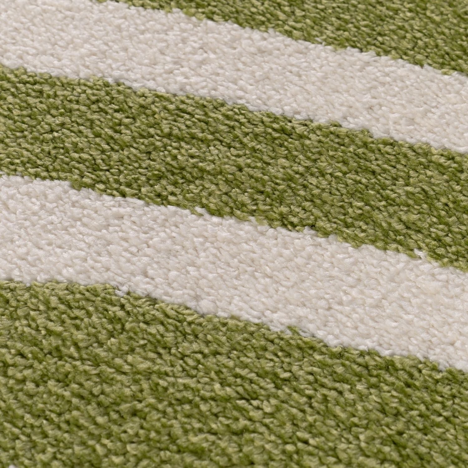 Joli Striped Green & White Rug