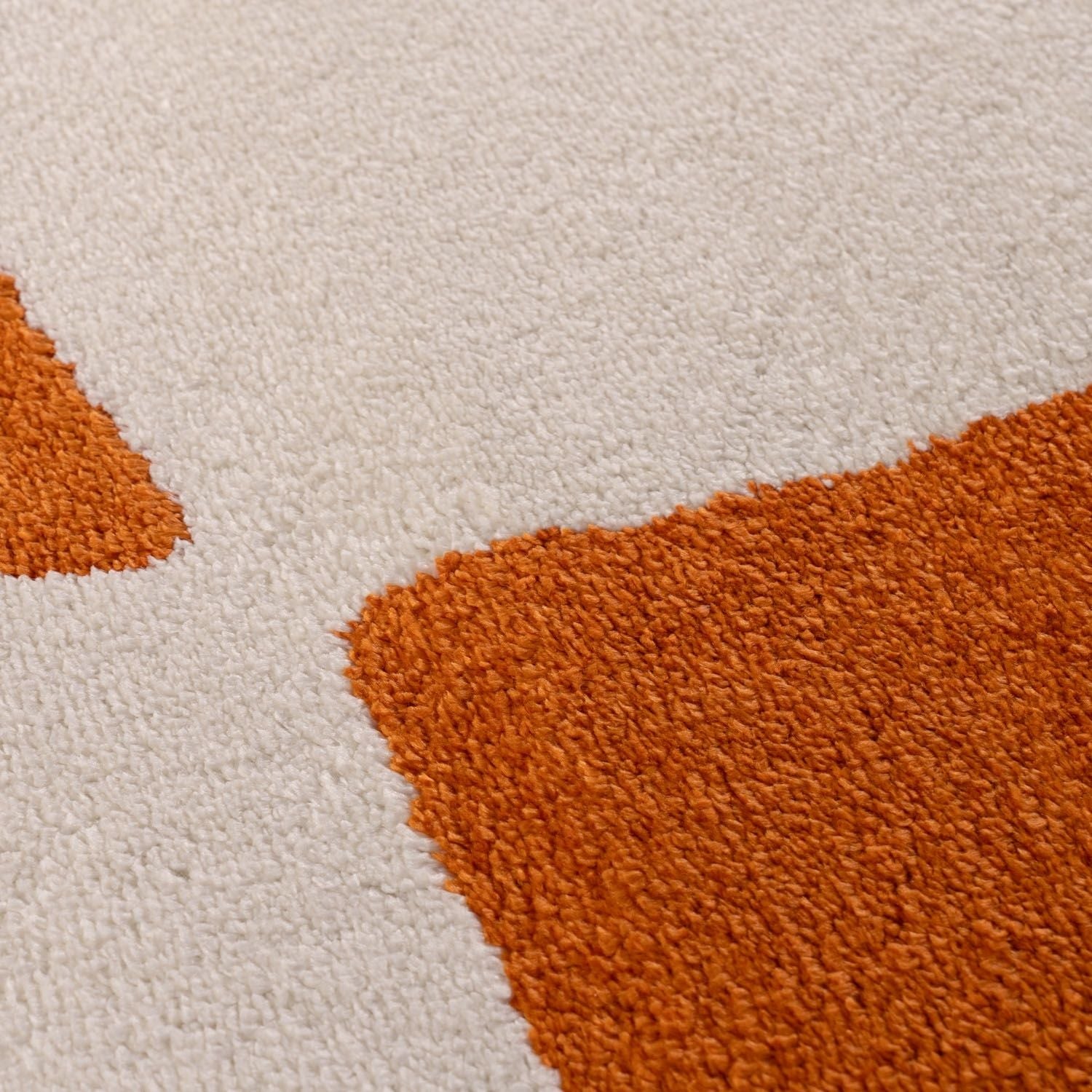 Joli Checkered Orange & White Rug